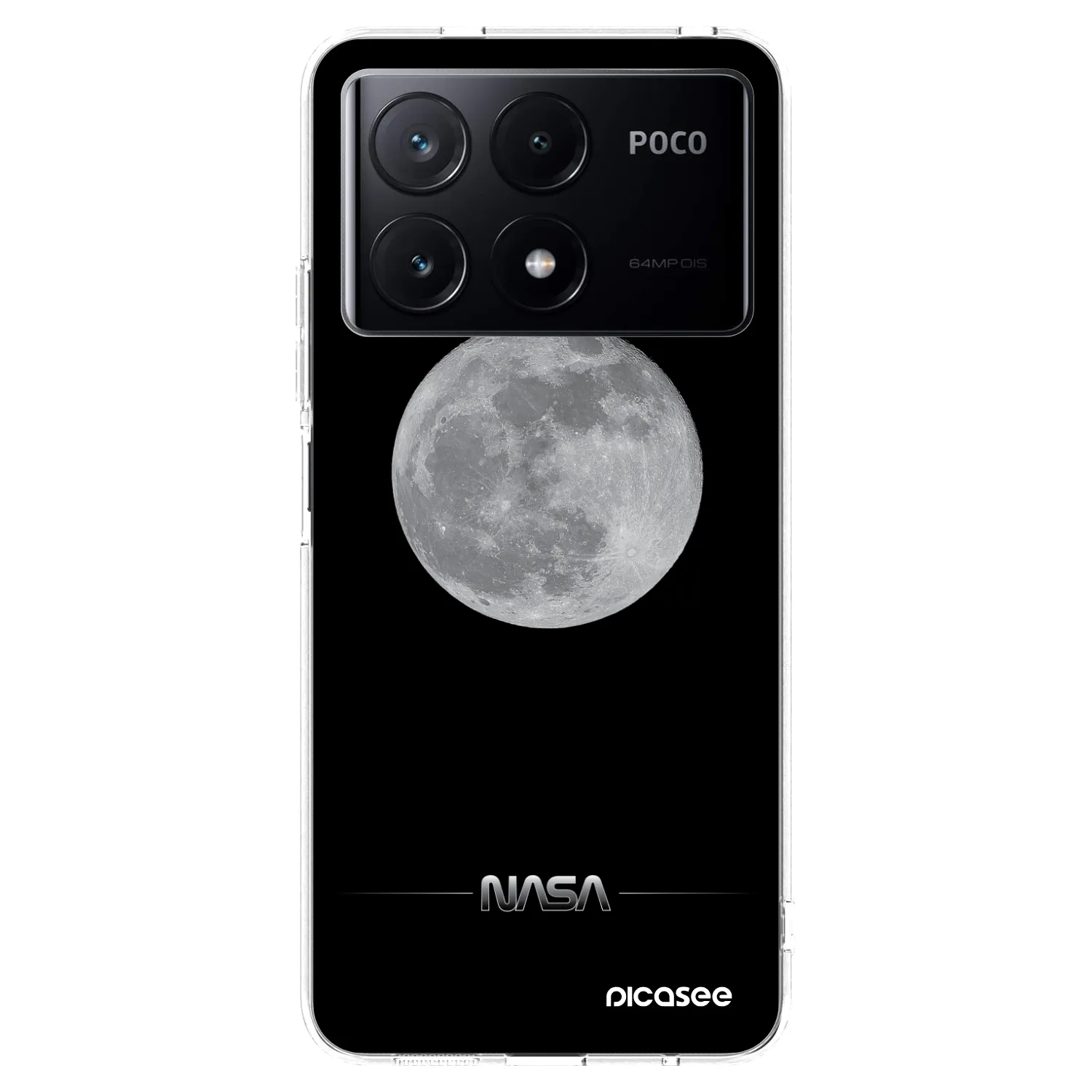 Picasee διαφανής θήκη σιλικόνης Xiaomi Poco X6 Pro - Moon Minimal