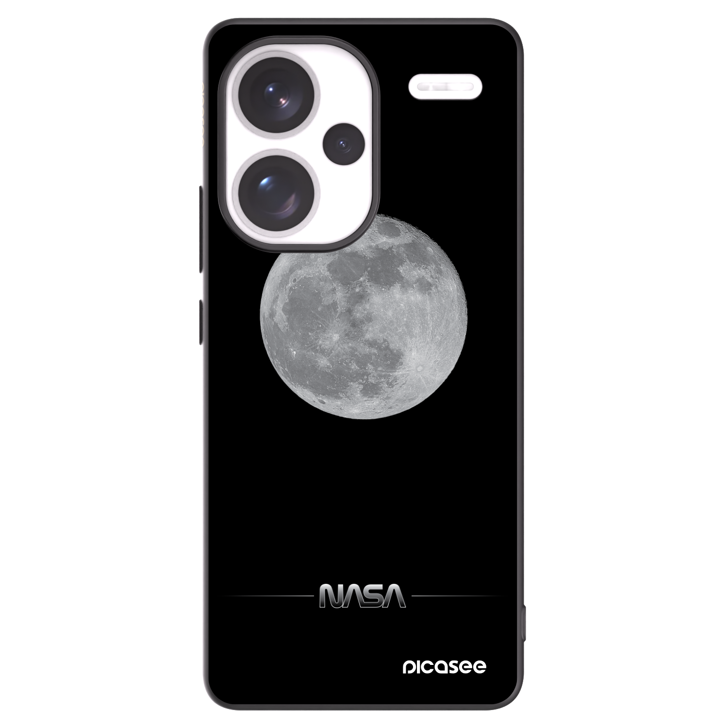 Picasee Μαύρη θήκη σιλικόνης για Xiaomi Redmi Note 13 Pro+ 5G - Moon Minimal