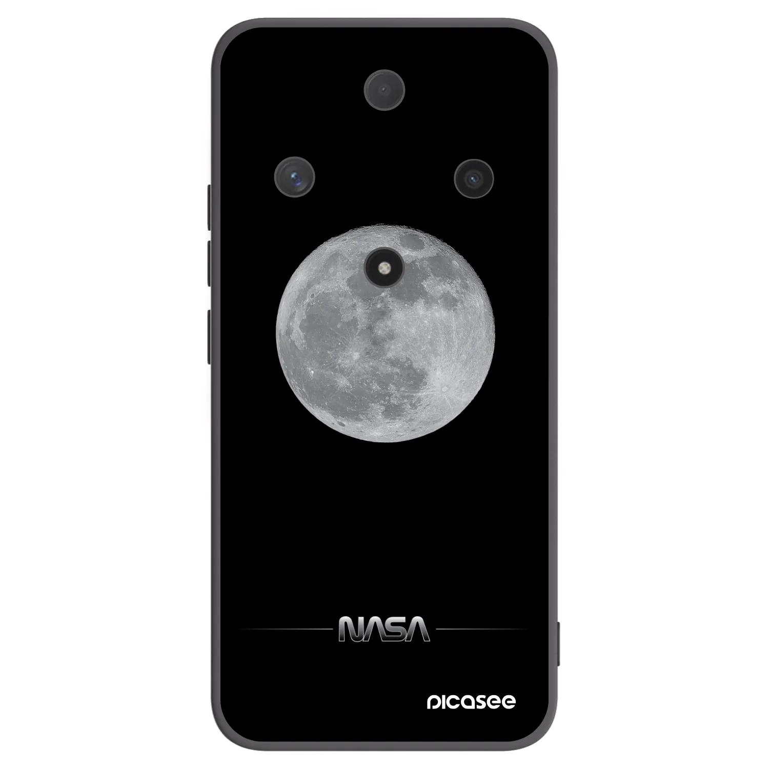 Picasee Μαύρη θήκη σιλικόνης για Honor Magic6 Lite 5G - Moon Minimal