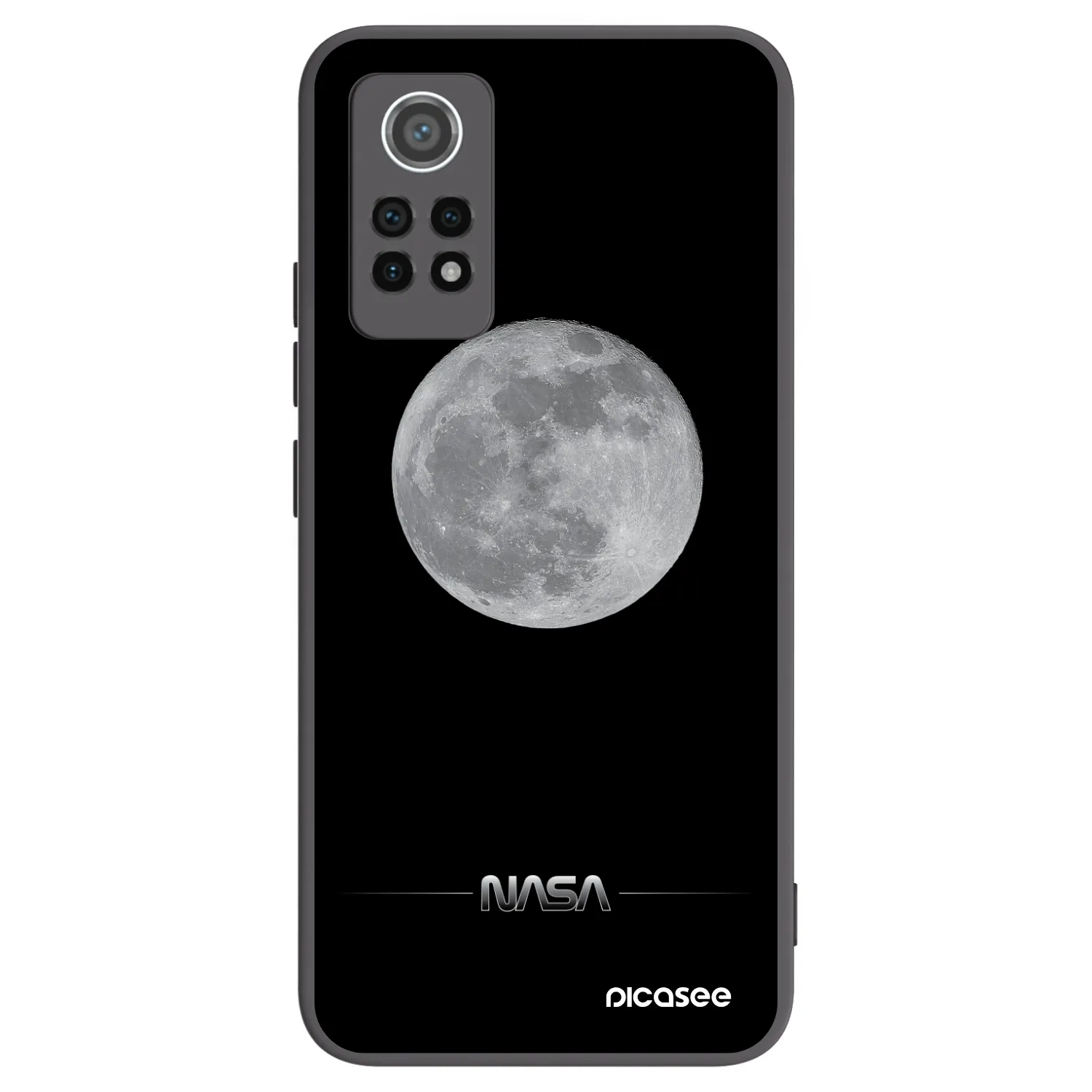 Picasee Μαύρη θήκη σιλικόνης για Xiaomi Redmi Note 12 Pro 4G - Moon Minimal