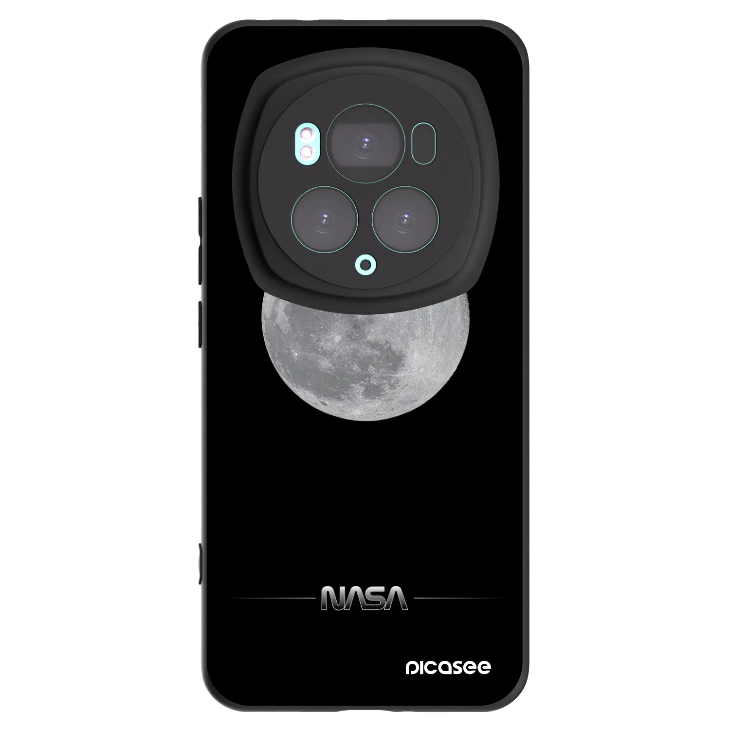Picasee Μαύρη θήκη σιλικόνης για Honor Magic6 Pro - Moon Minimal