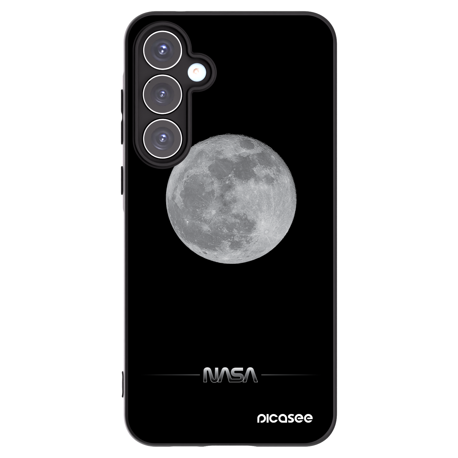 Picasee Μαύρη θήκη σιλικόνης για Samsung Galaxy A55 5G A556B - Moon Minimal