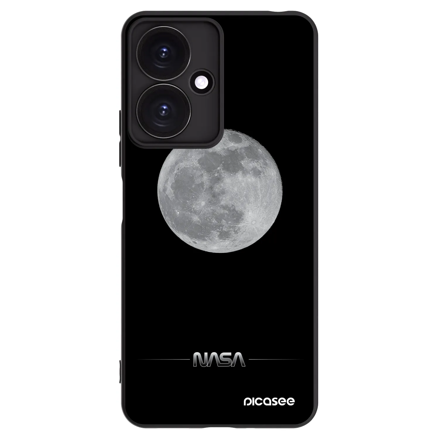 Picasee Μαύρη θήκη σιλικόνης για Xiaomi Redmi 13C 5G - Moon Minimal
