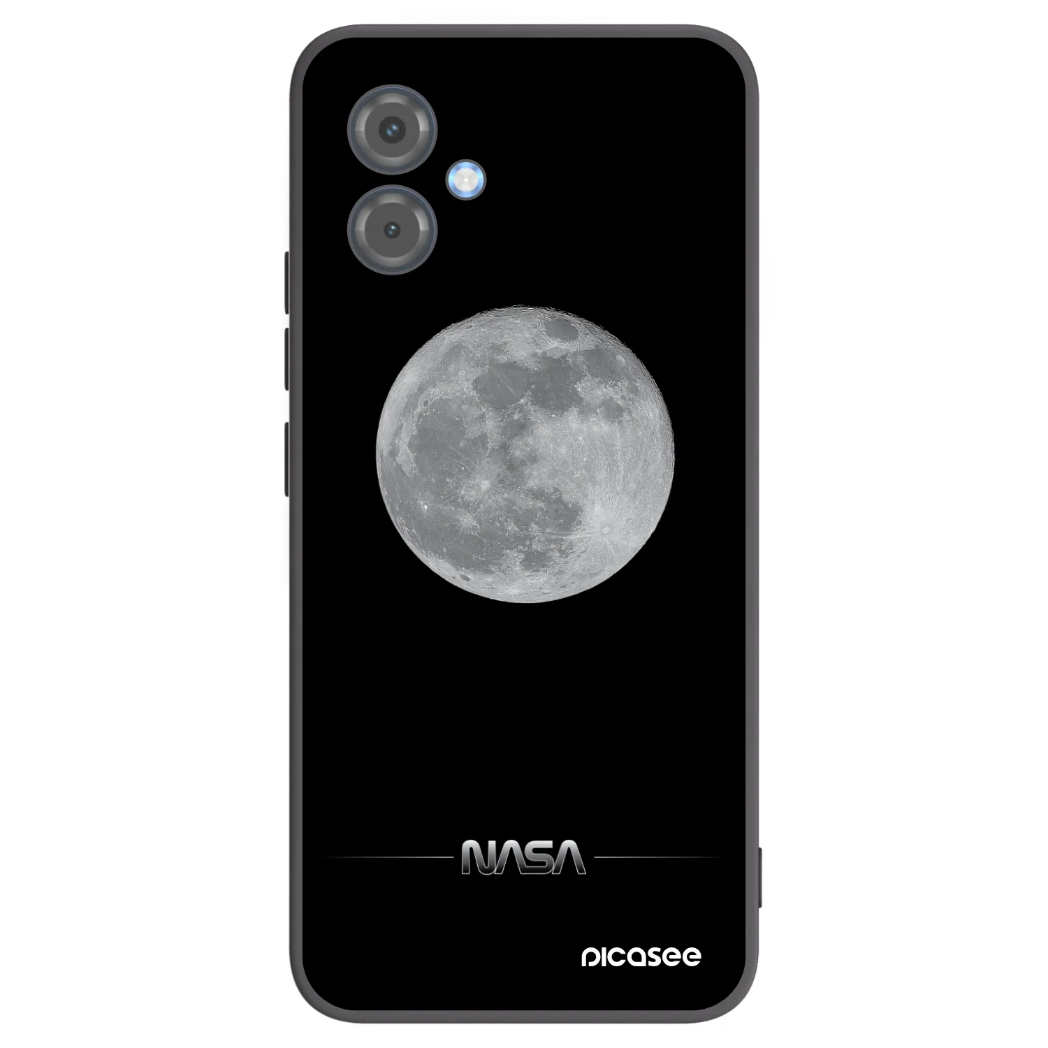 Picasee Μαύρη θήκη σιλικόνης για Motorola Moto G14 - Moon Minimal