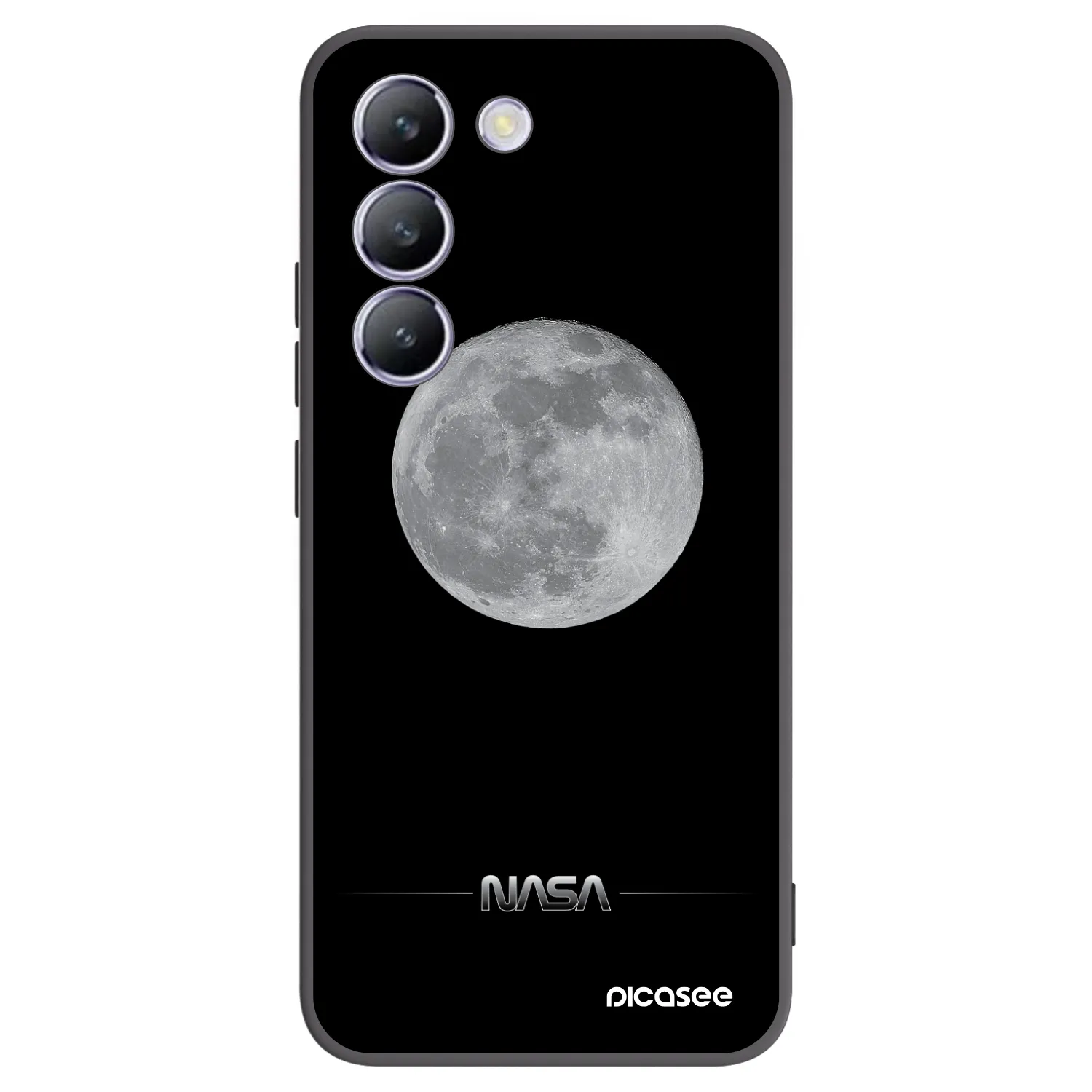 Picasee Μαύρη θήκη σιλικόνης για Vivo V40 SE 5G - Moon Minimal
