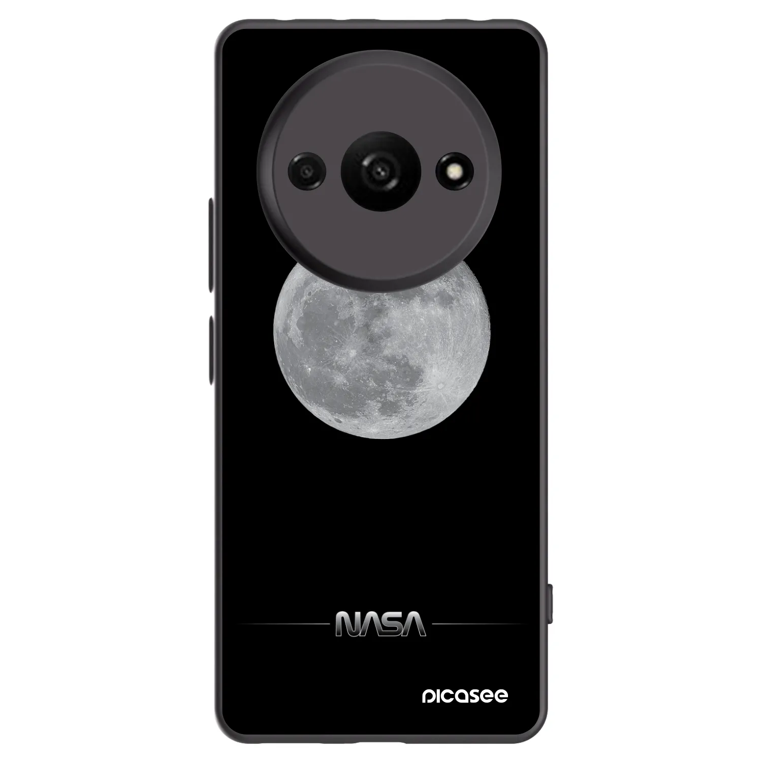 Picasee Μαύρη θήκη σιλικόνης για Xiaomi Redmi A3 - Moon Minimal