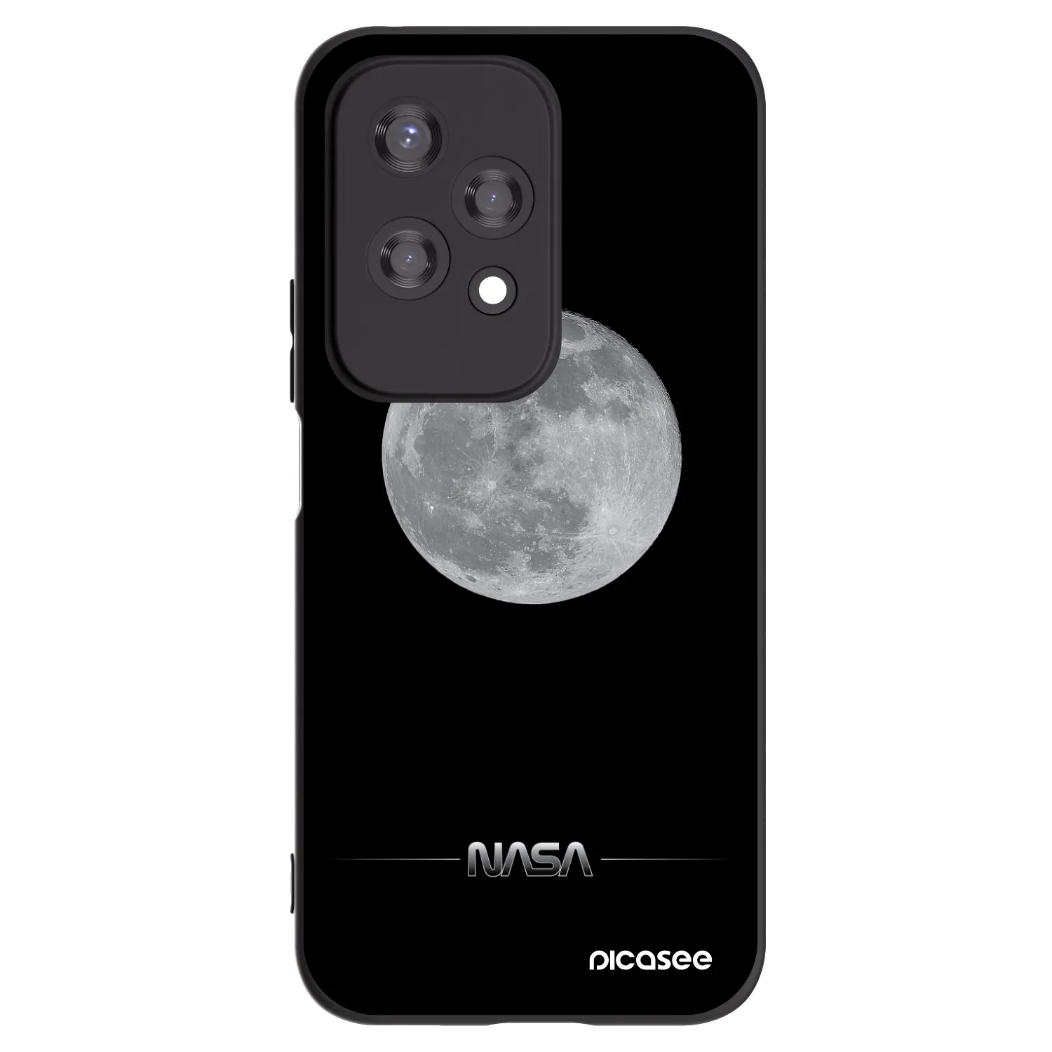 Picasee Μαύρη θήκη σιλικόνης για Honor 200 Lite - Moon Minimal