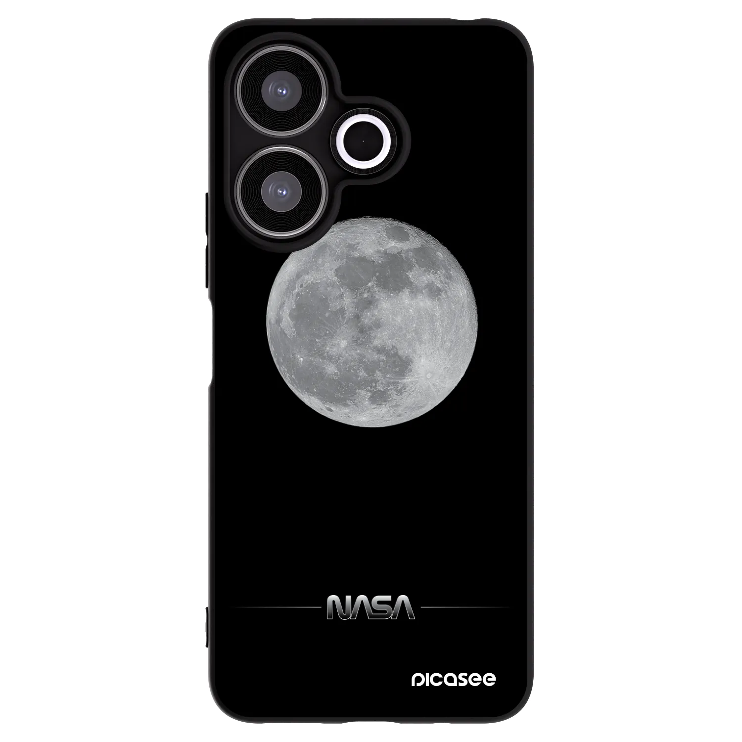 Picasee Μαύρη θήκη σιλικόνης για Xiaomi Redmi 13 4G - Moon Minimal
