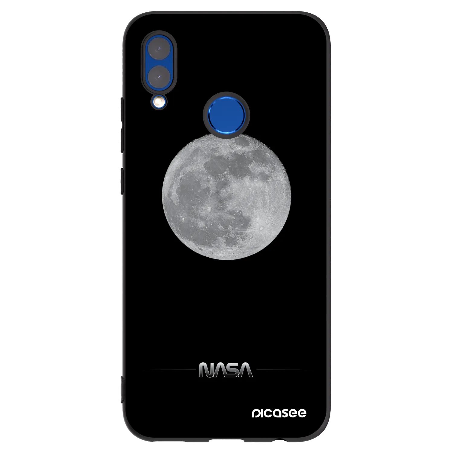 Picasee Μαύρη θήκη σιλικόνης για Huawei P Smart 2019 - Moon Minimal