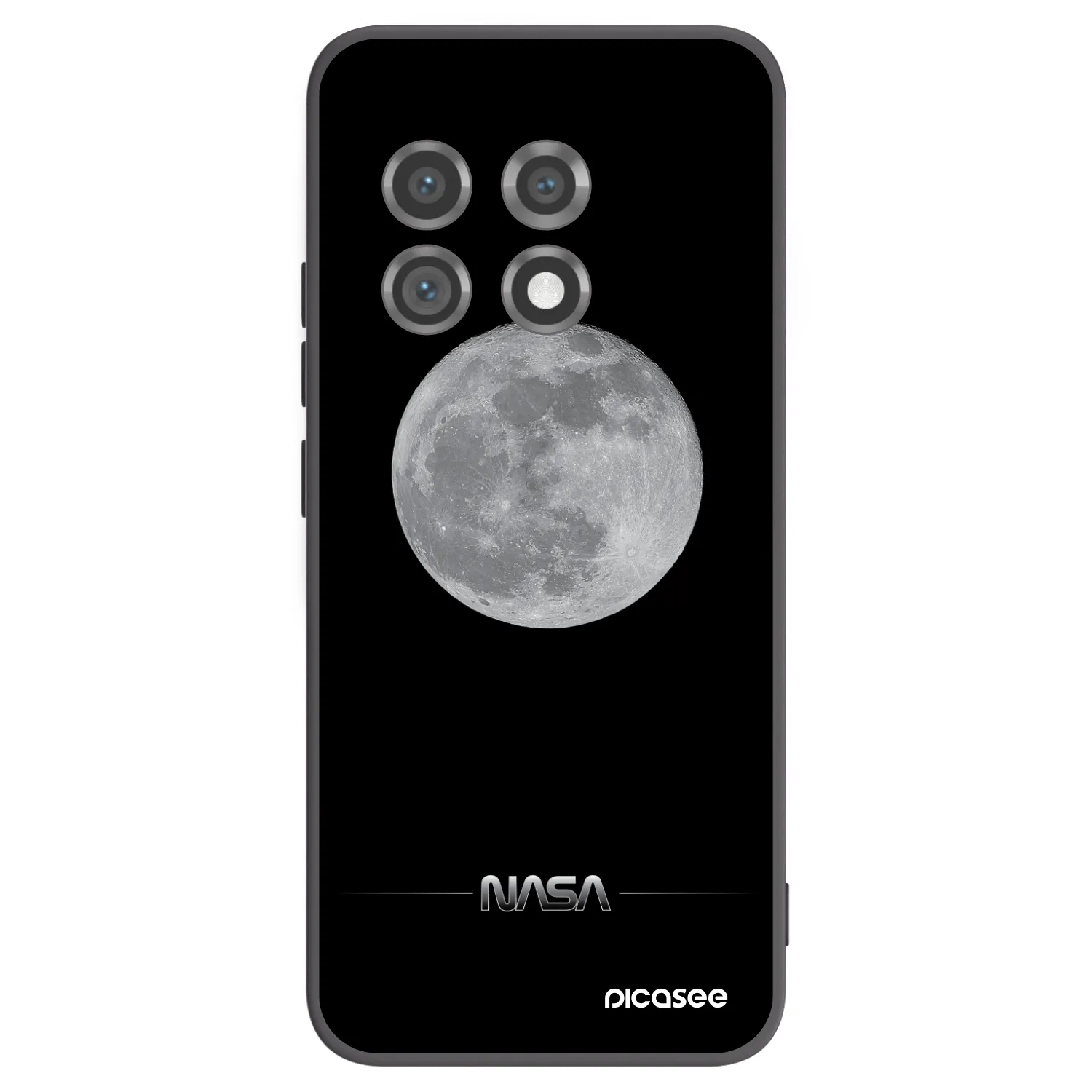 Picasee Μαύρη θήκη σιλικόνης για OnePlus 11 5G - Moon Minimal