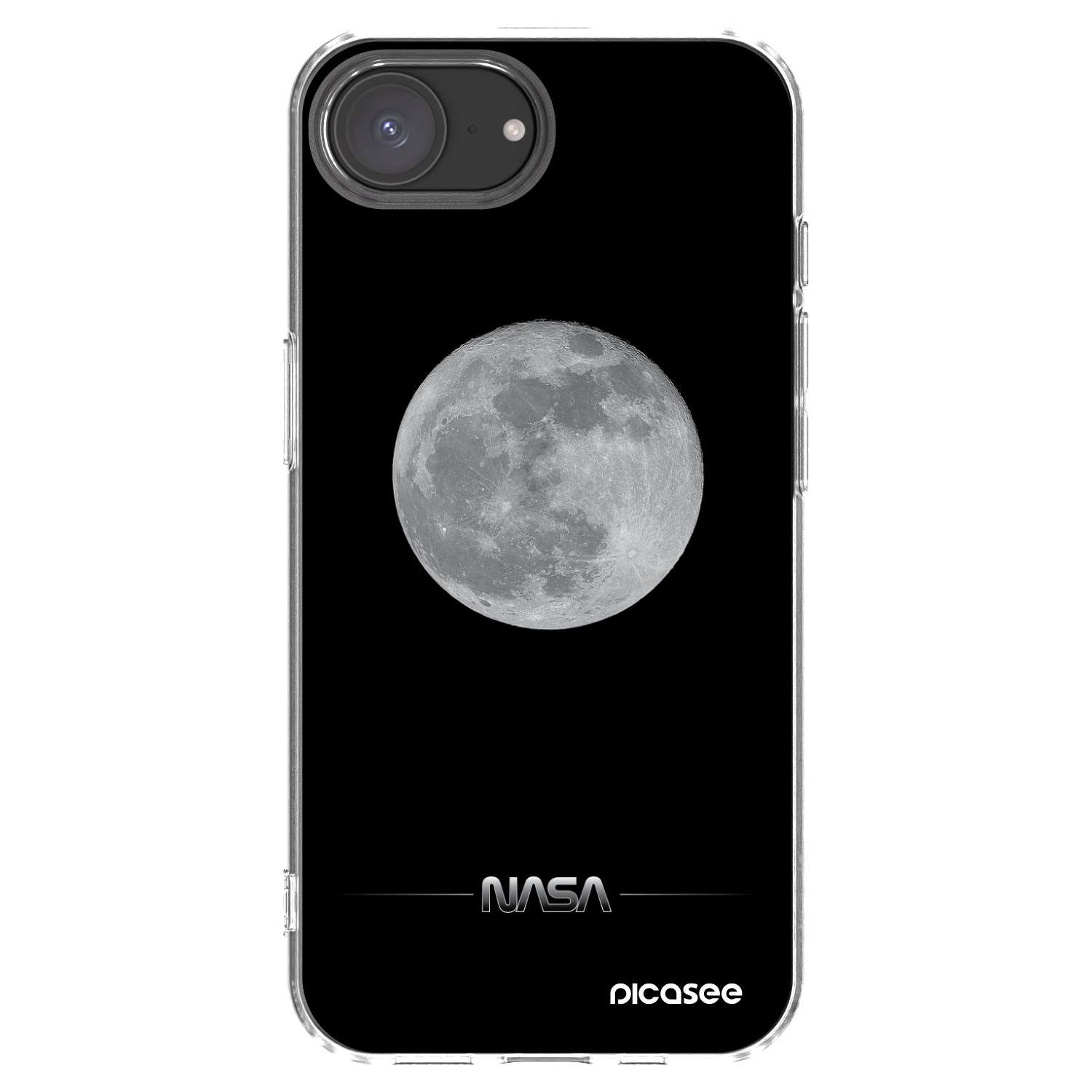 Picasee διαφανής θήκη σιλικόνης Apple iPhone 16e - Moon Minimal
