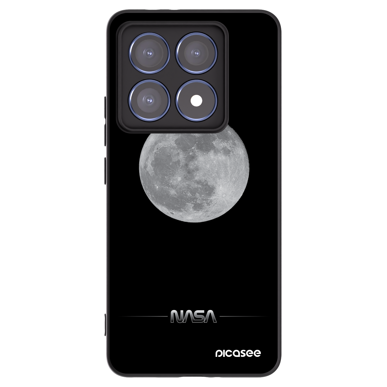 Picasee Μαύρη θήκη σιλικόνης για Xiaomi 14T Pro - Moon Minimal