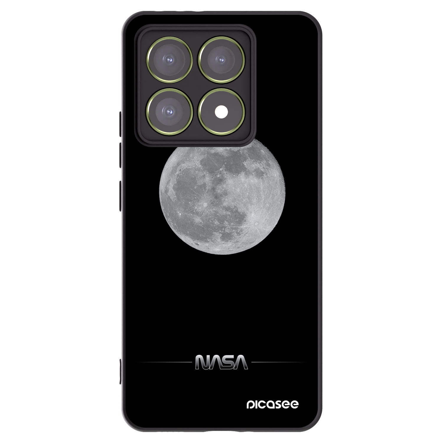 Picasee Μαύρη θήκη σιλικόνης για Xiaomi 14T - Moon Minimal