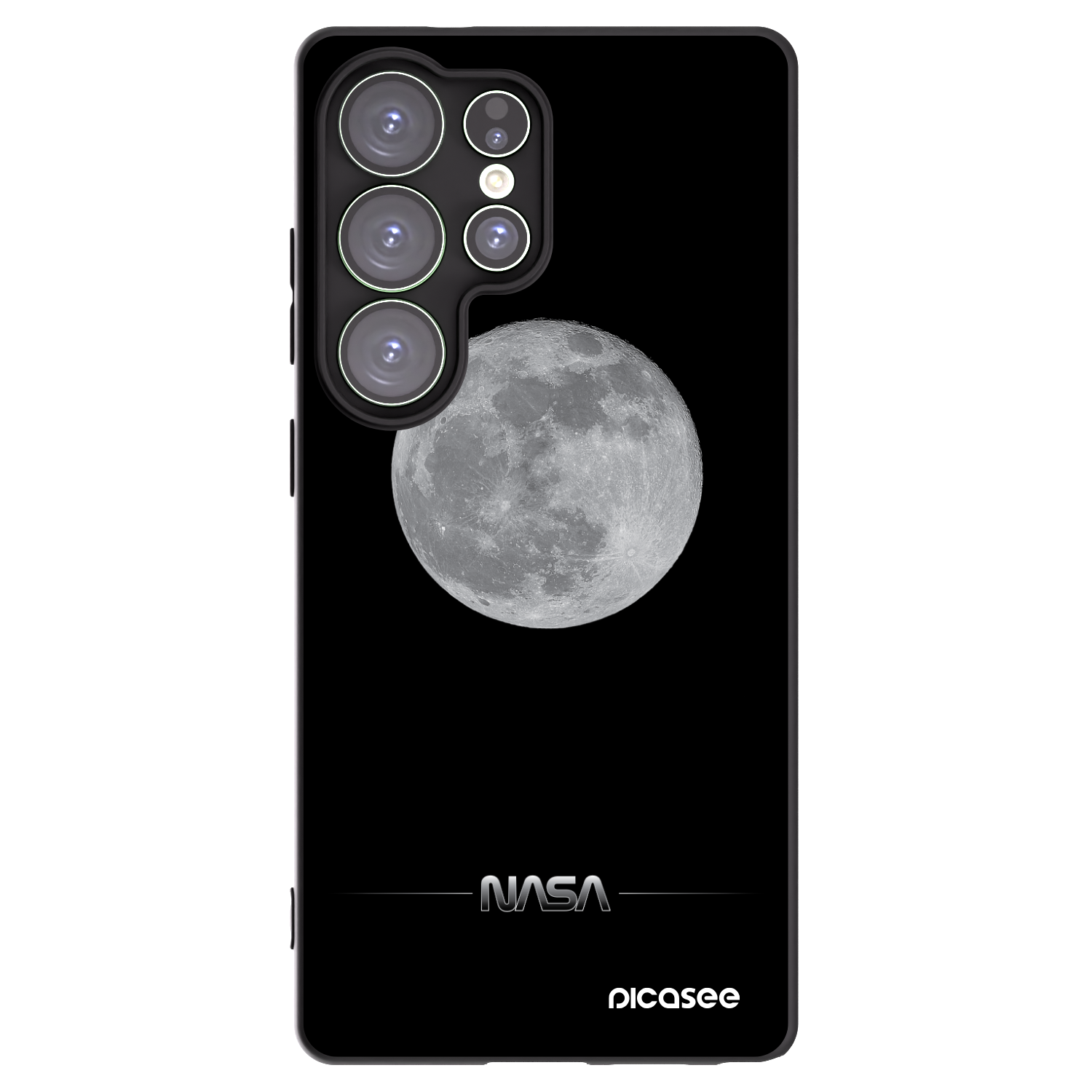 Picasee Μαύρη θήκη σιλικόνης για Samsung Galaxy S25 Ultra 5G - Moon Minimal