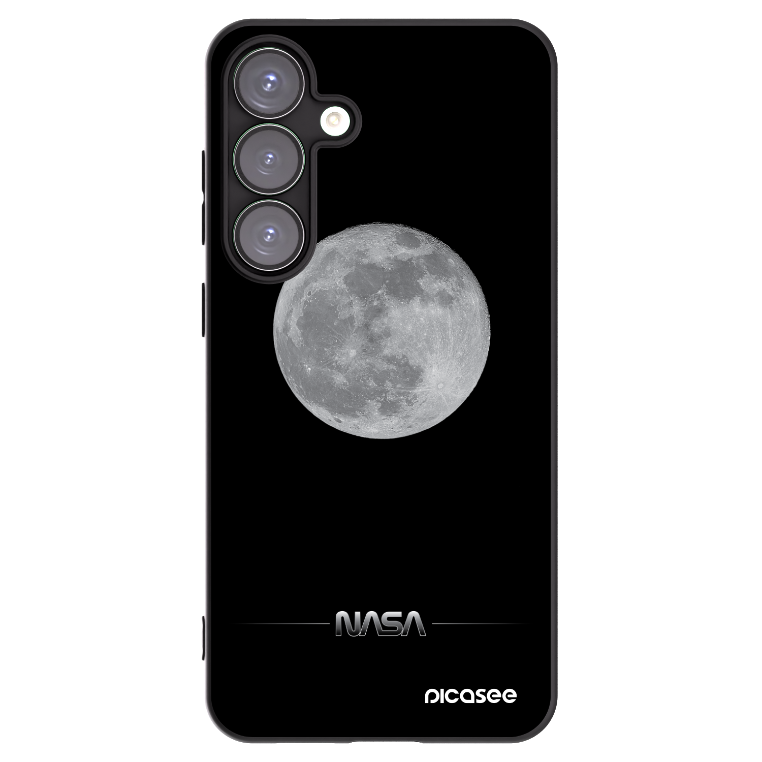 Picasee Μαύρη θήκη σιλικόνης για Samsung Galaxy S25+ 5G - Moon Minimal