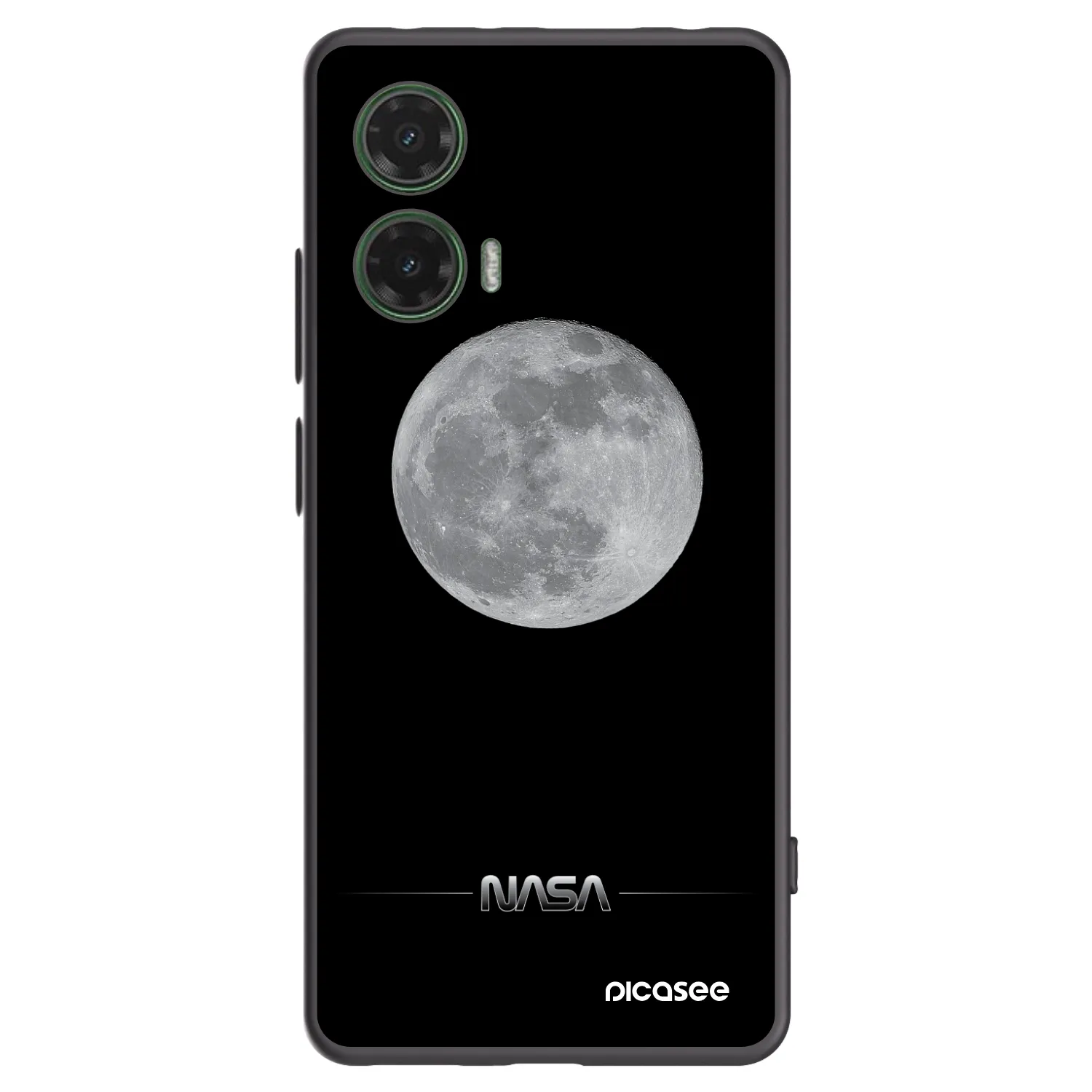 Picasee Μαύρη θήκη σιλικόνης για Motorola Moto G35 5G - Moon Minimal