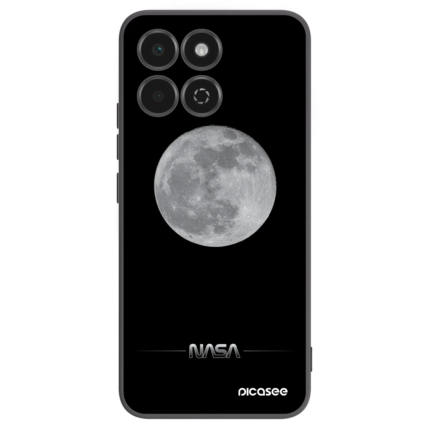 Picasee Μαύρη θήκη σιλικόνης για Honor 200 Smart 5G - Moon Minimal