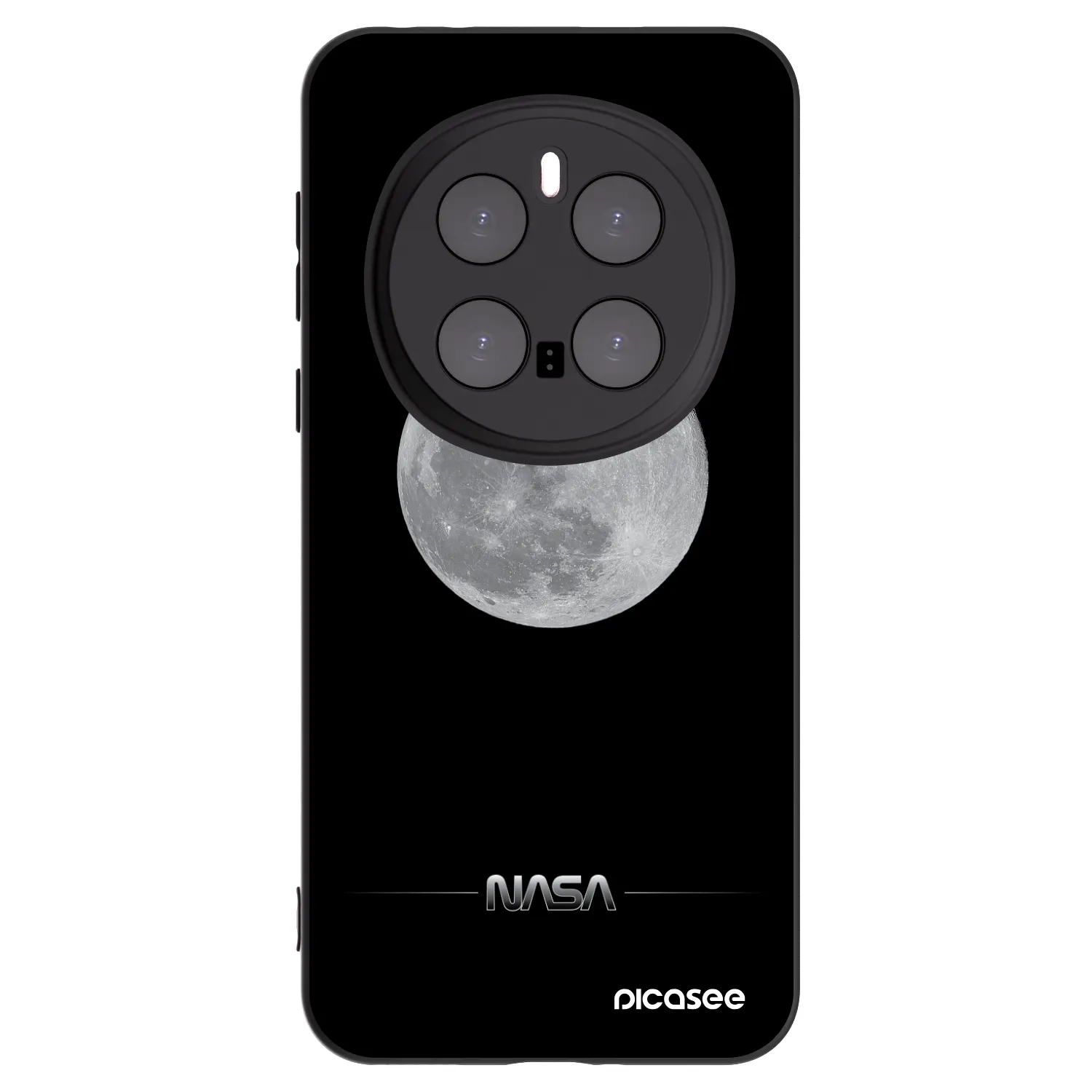 Picasee Μαύρη θήκη σιλικόνης για Honor Magic7 Pro 5G - Moon Minimal