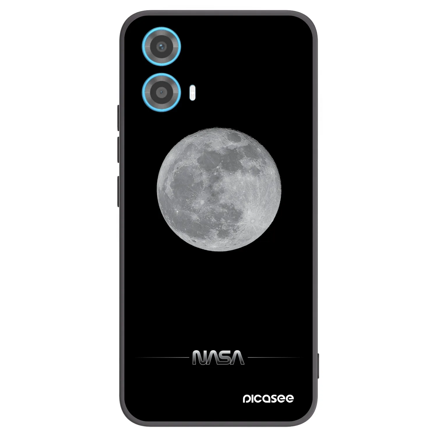 Picasee Μαύρη θήκη σιλικόνης για Motorola Moto G34 5G - Moon Minimal