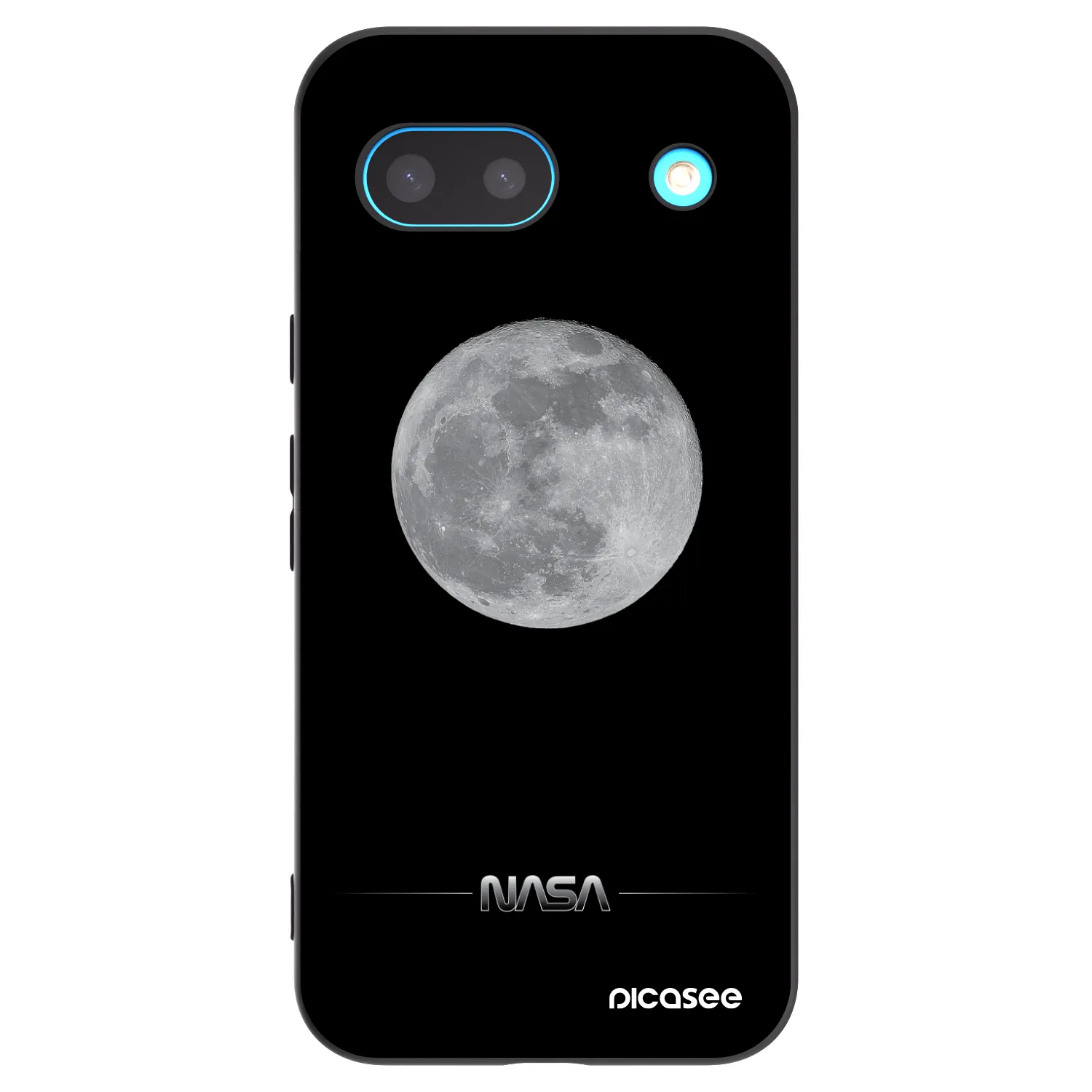 Picasee Μαύρη θήκη σιλικόνης για Google Pixel 8a - Moon Minimal