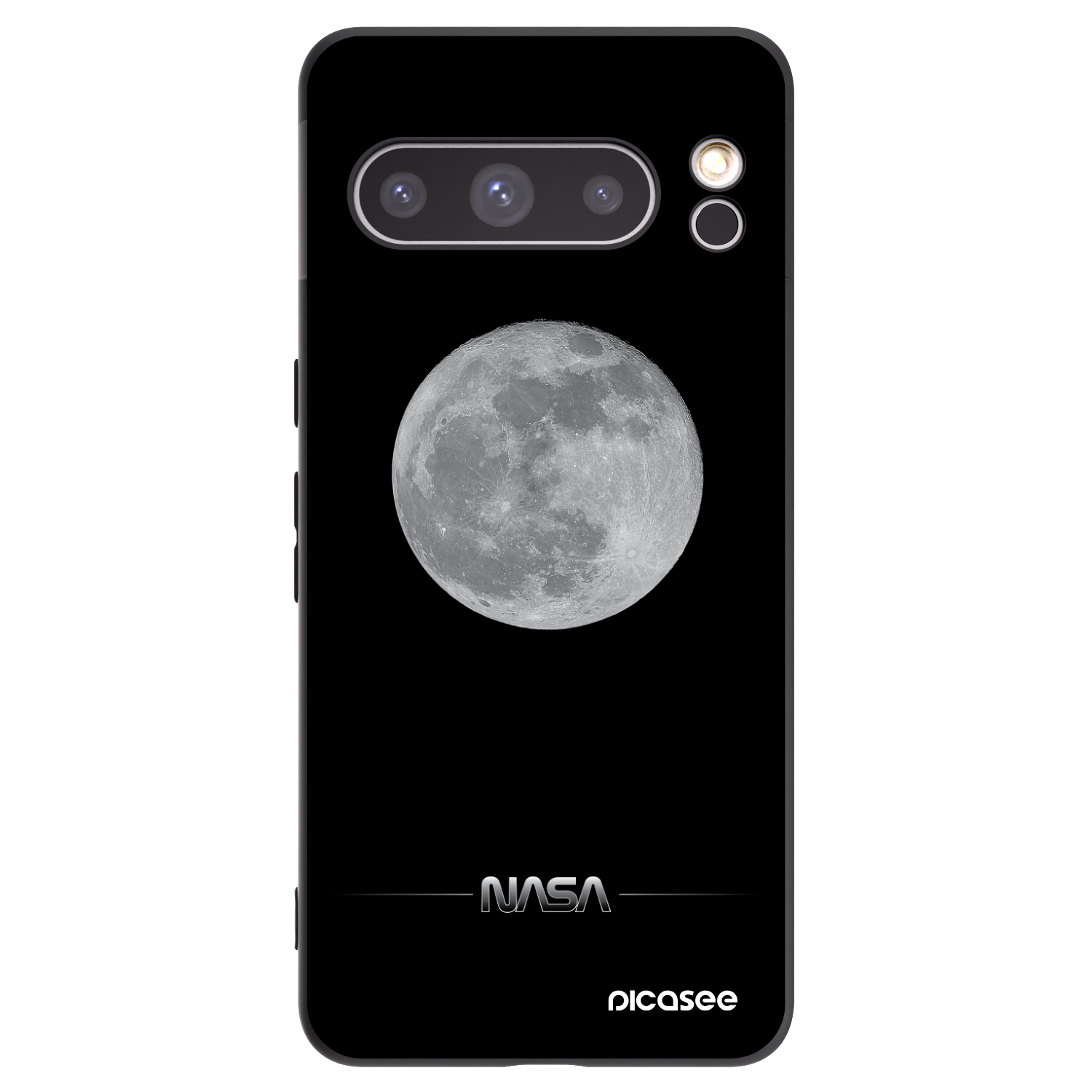 Picasee Μαύρη θήκη σιλικόνης για Google Pixel 8 Pro - Moon Minimal