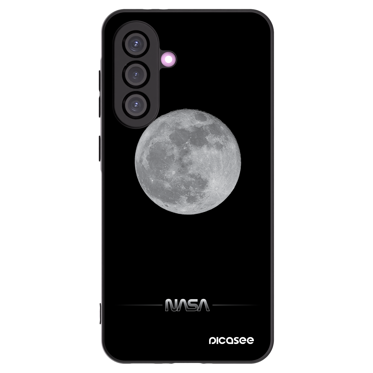 Picasee Μαύρη θήκη σιλικόνης για Samsung Galaxy A36 5G - Moon Minimal