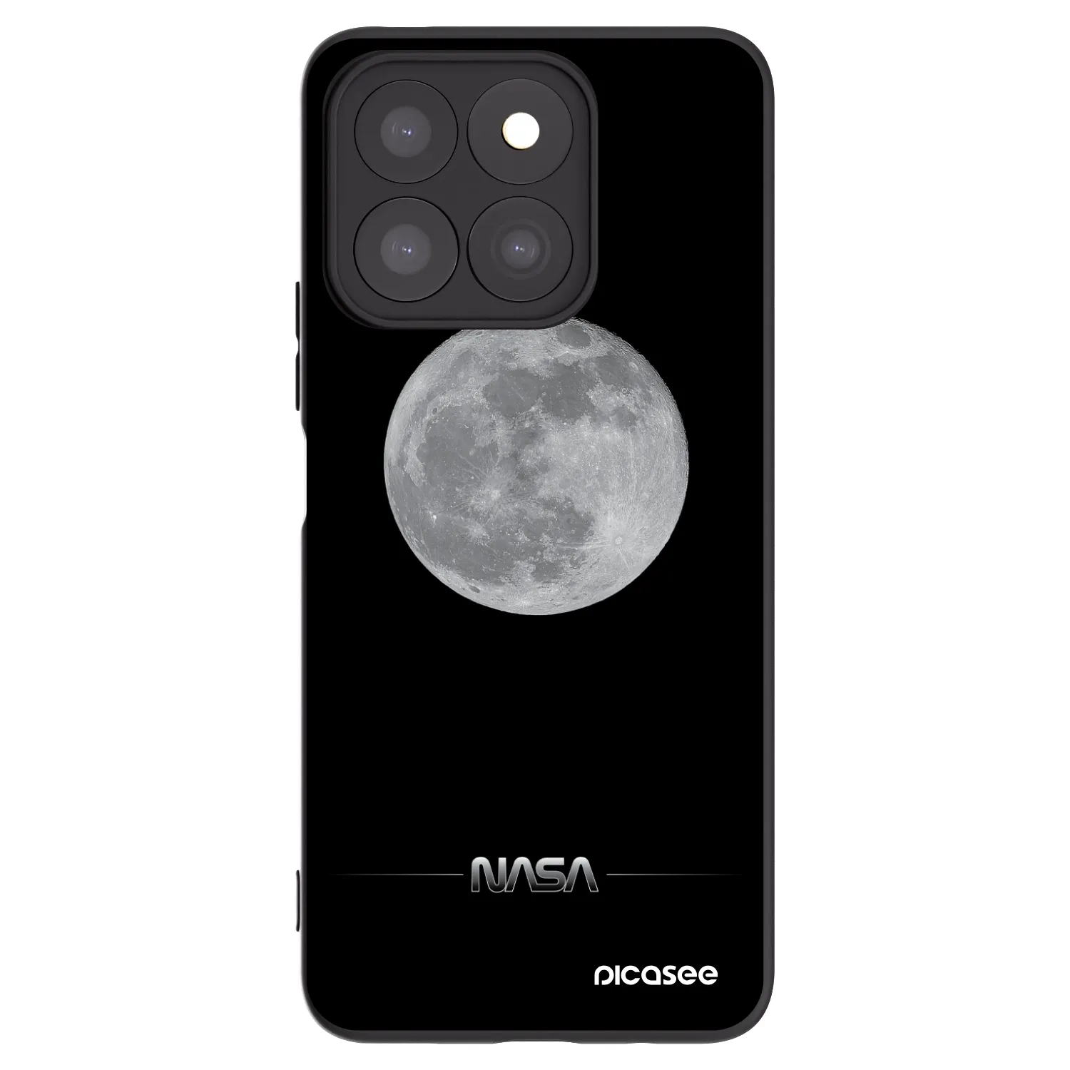 Picasee Μαύρη θήκη σιλικόνης για Honor X8c - Moon Minimal