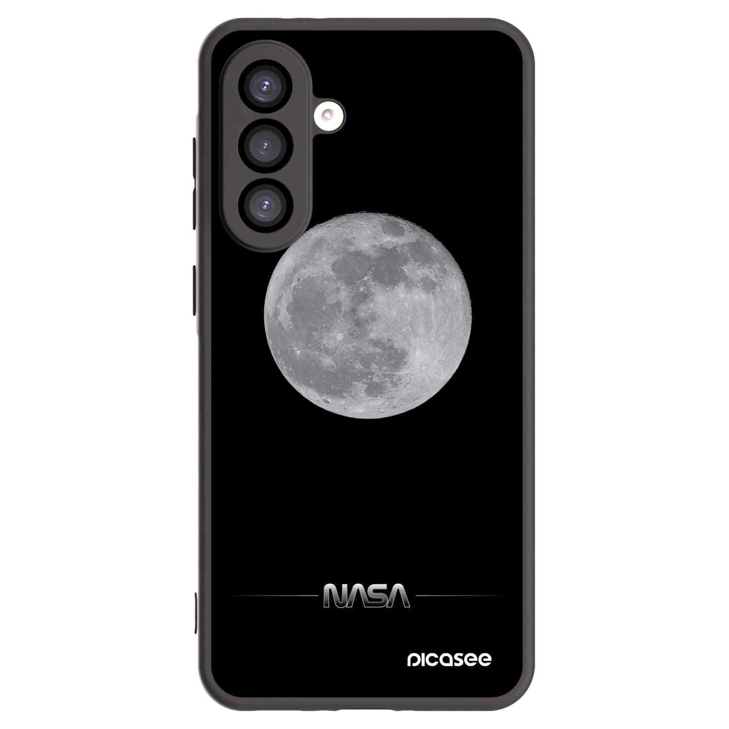 Picasee Μαύρη θήκη σιλικόνης για Samsung Galaxy A26 5G A266B - Moon Minimal