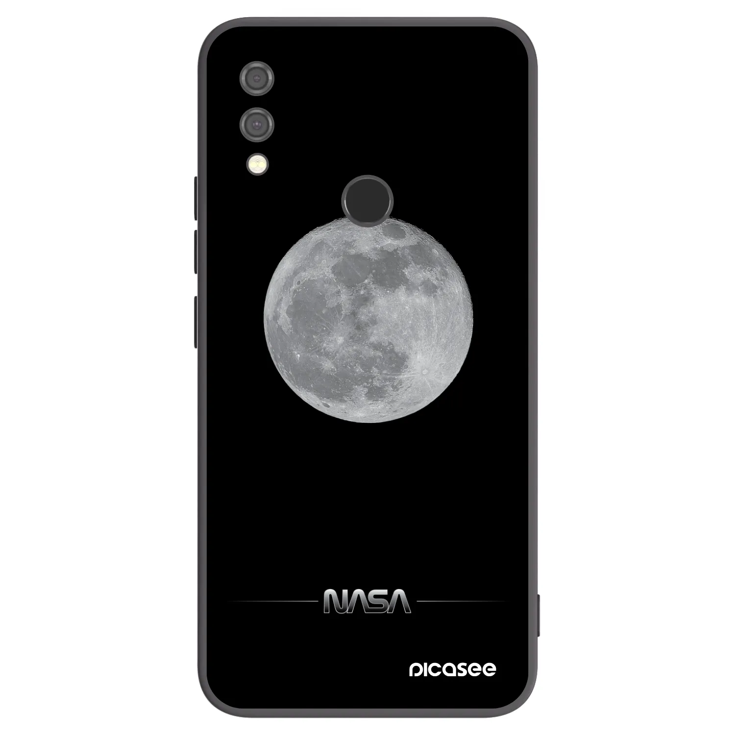 Picasee Μαύρη θήκη σιλικόνης για Xiaomi Redmi Note 7 - Moon Minimal