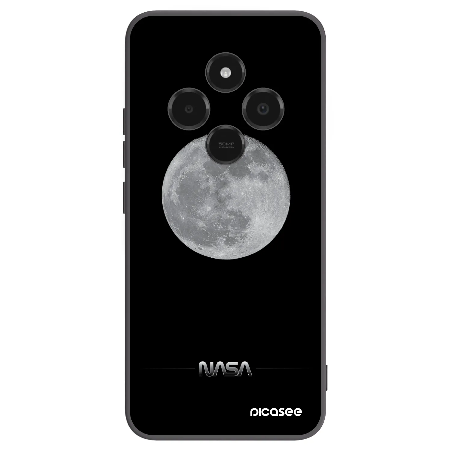 Picasee Μαύρη θήκη σιλικόνης για Xiaomi Poco C75 - Moon Minimal