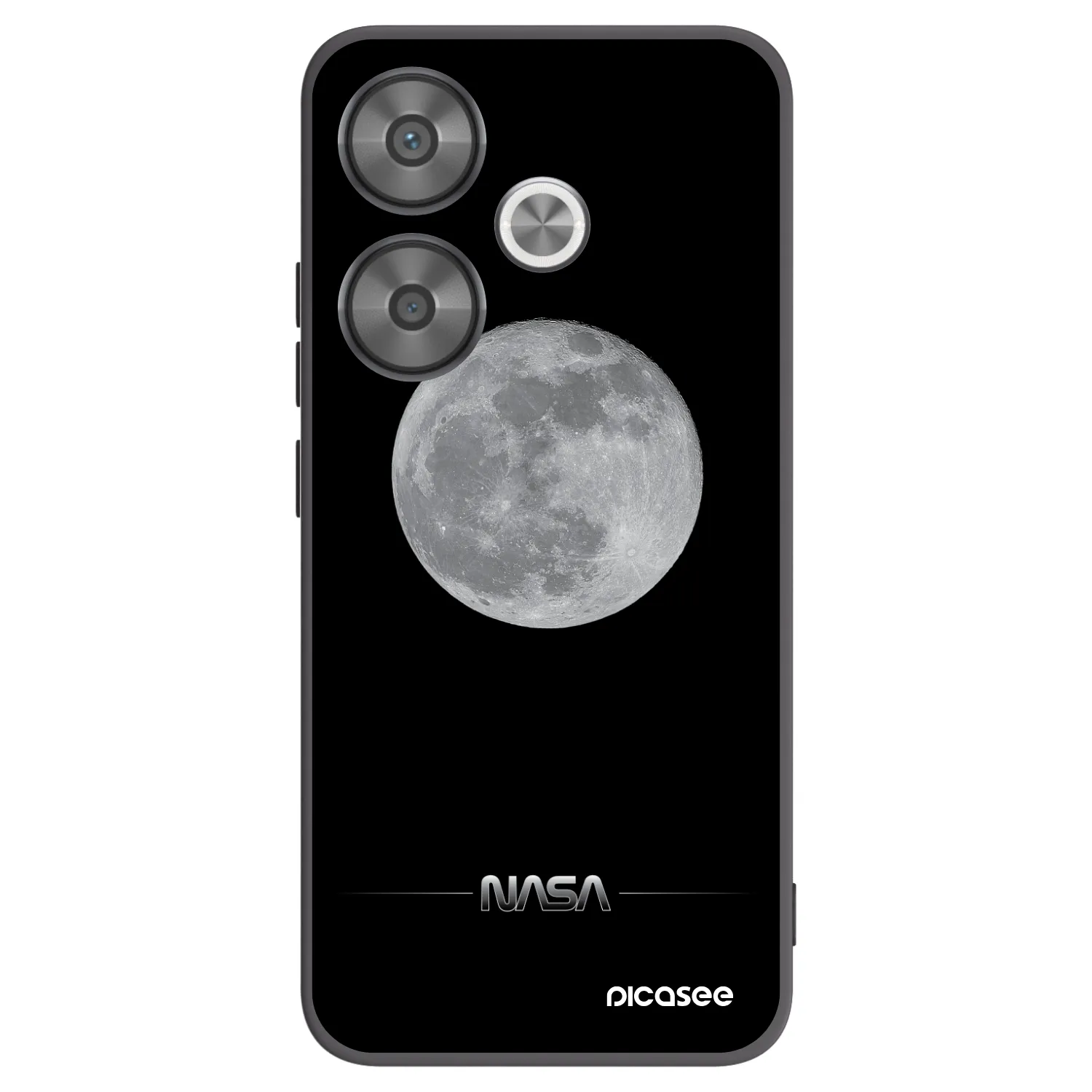 Picasee Μαύρη θήκη σιλικόνης για Xiaomi Poco F6 - Moon Minimal