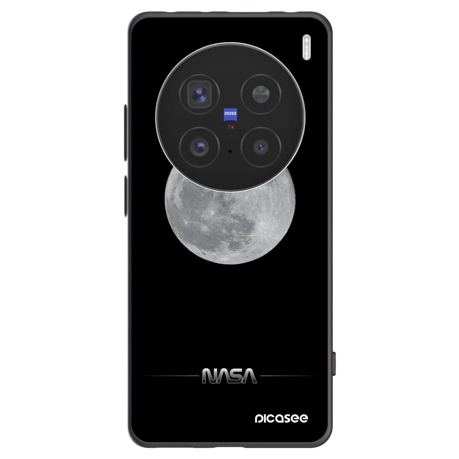 Picasee Μαύρη θήκη σιλικόνης για Vivo X200 Pro - Moon Minimal