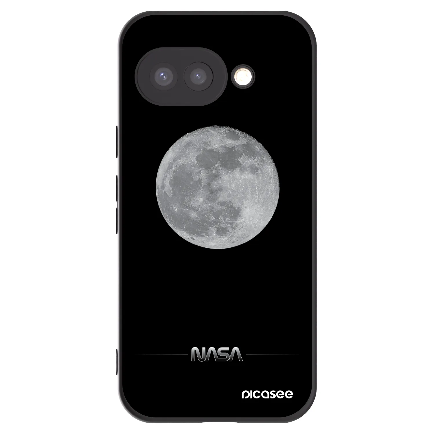 Picasee Μαύρη θήκη σιλικόνης για Google Pixel 9a - Moon Minimal