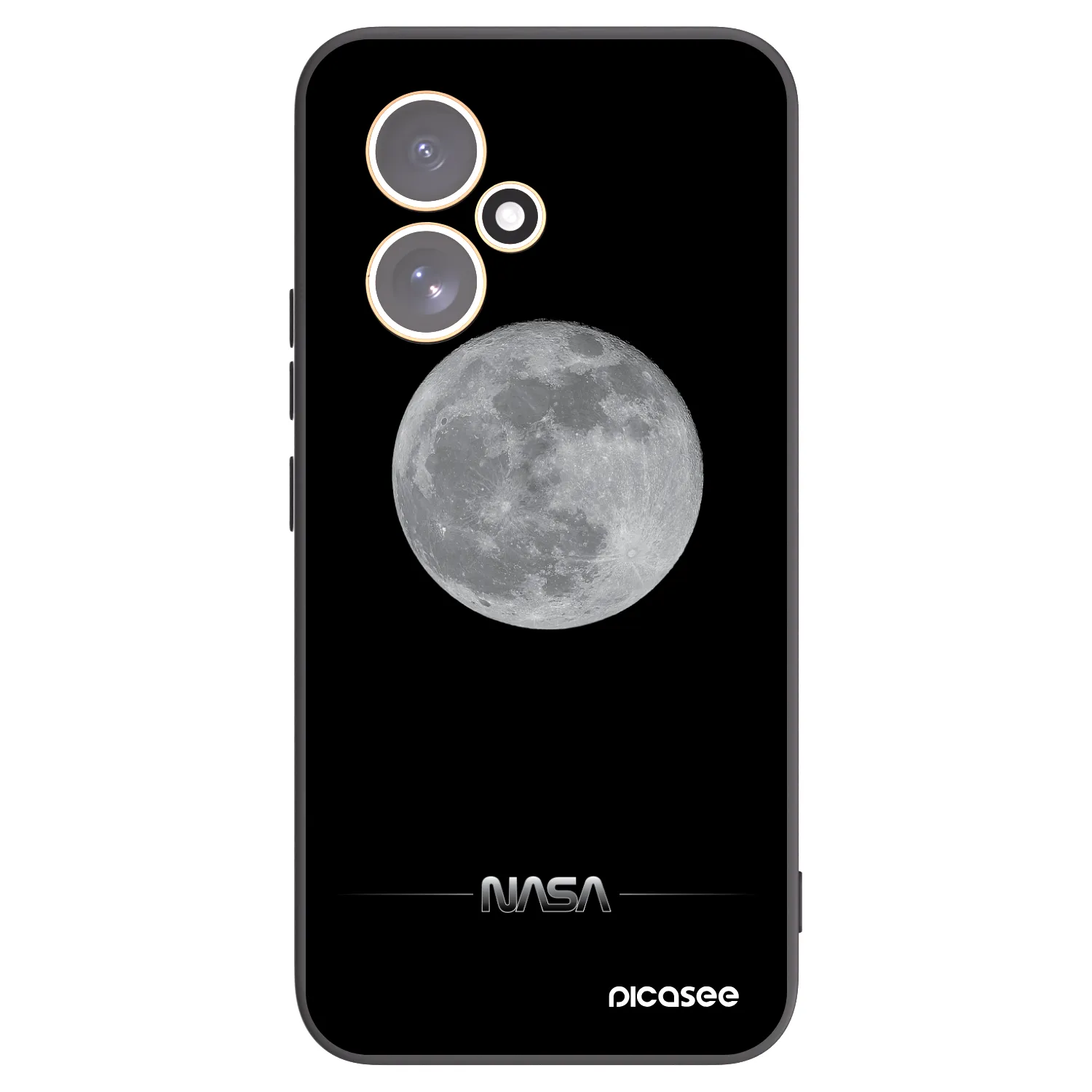 Picasee Μαύρη θήκη σιλικόνης για Honor 400 5G - Moon Minimal