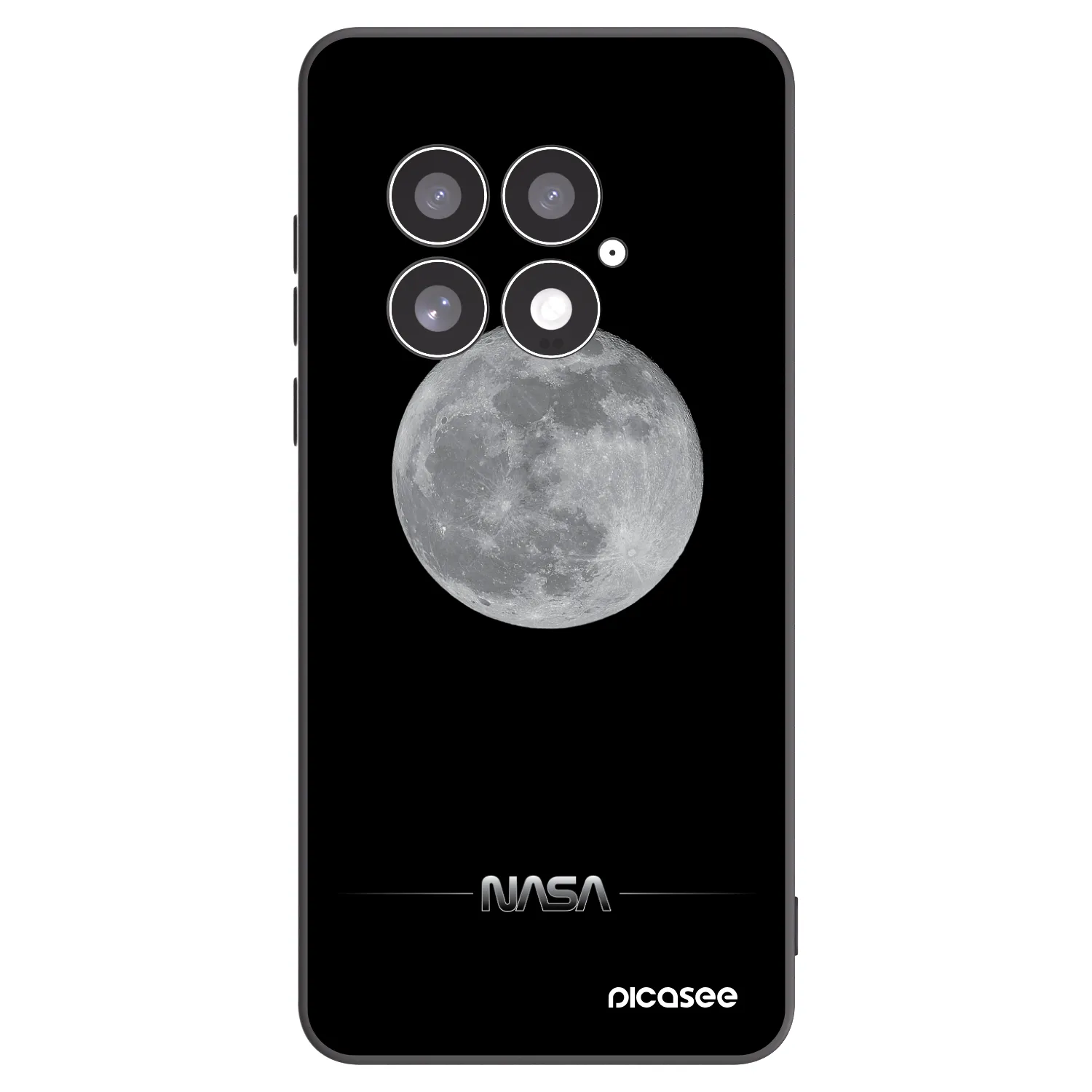 Picasee Μαύρη θήκη σιλικόνης για OnePlus 13 5G - Moon Minimal