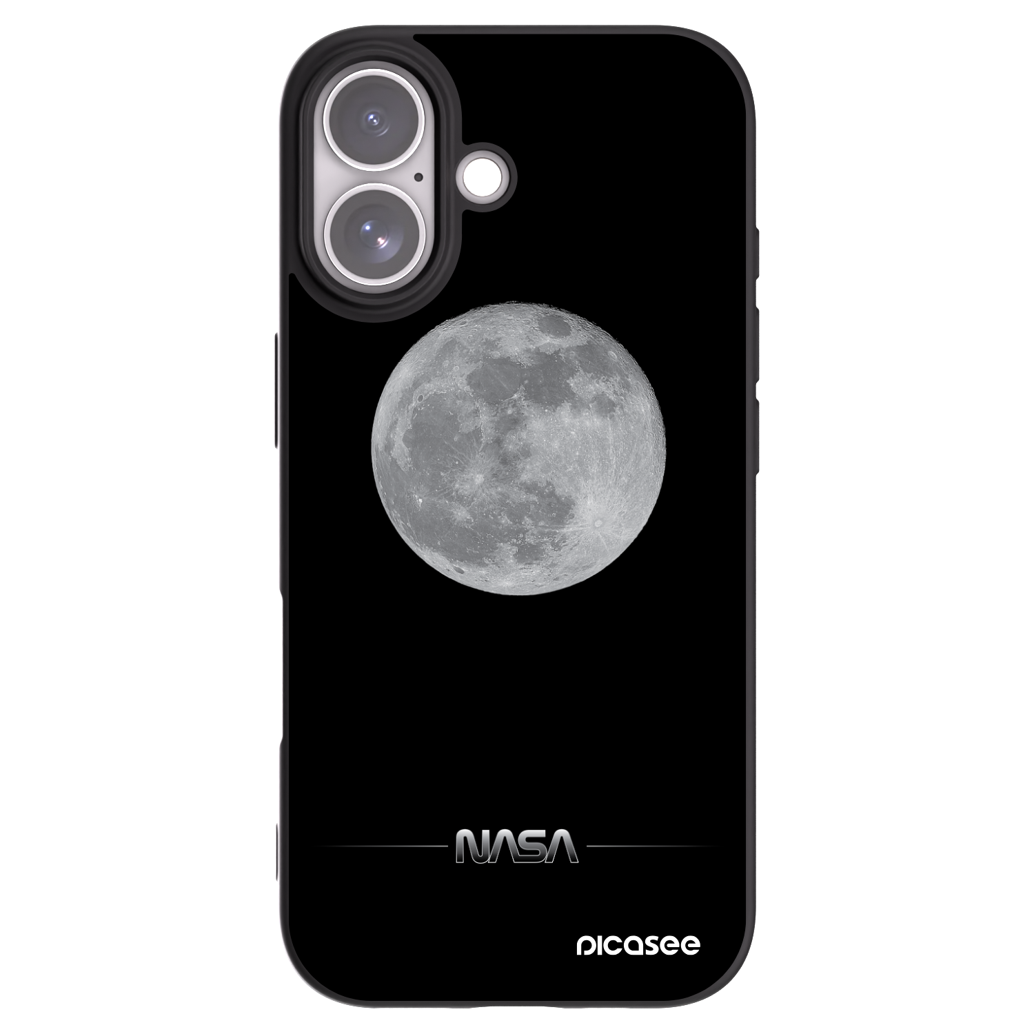 Picasee Μαύρη θήκη σιλικόνης για Apple iPhone 17 - Moon Minimal