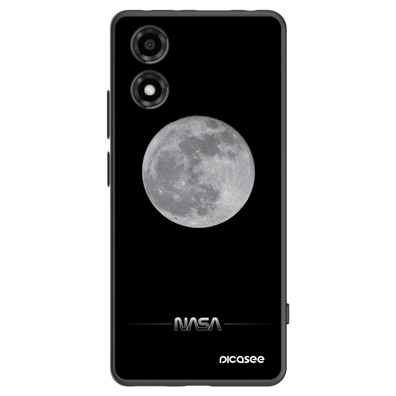 Picasee Μαύρη θήκη σιλικόνης για Motorola Moto E14 - Moon Minimal