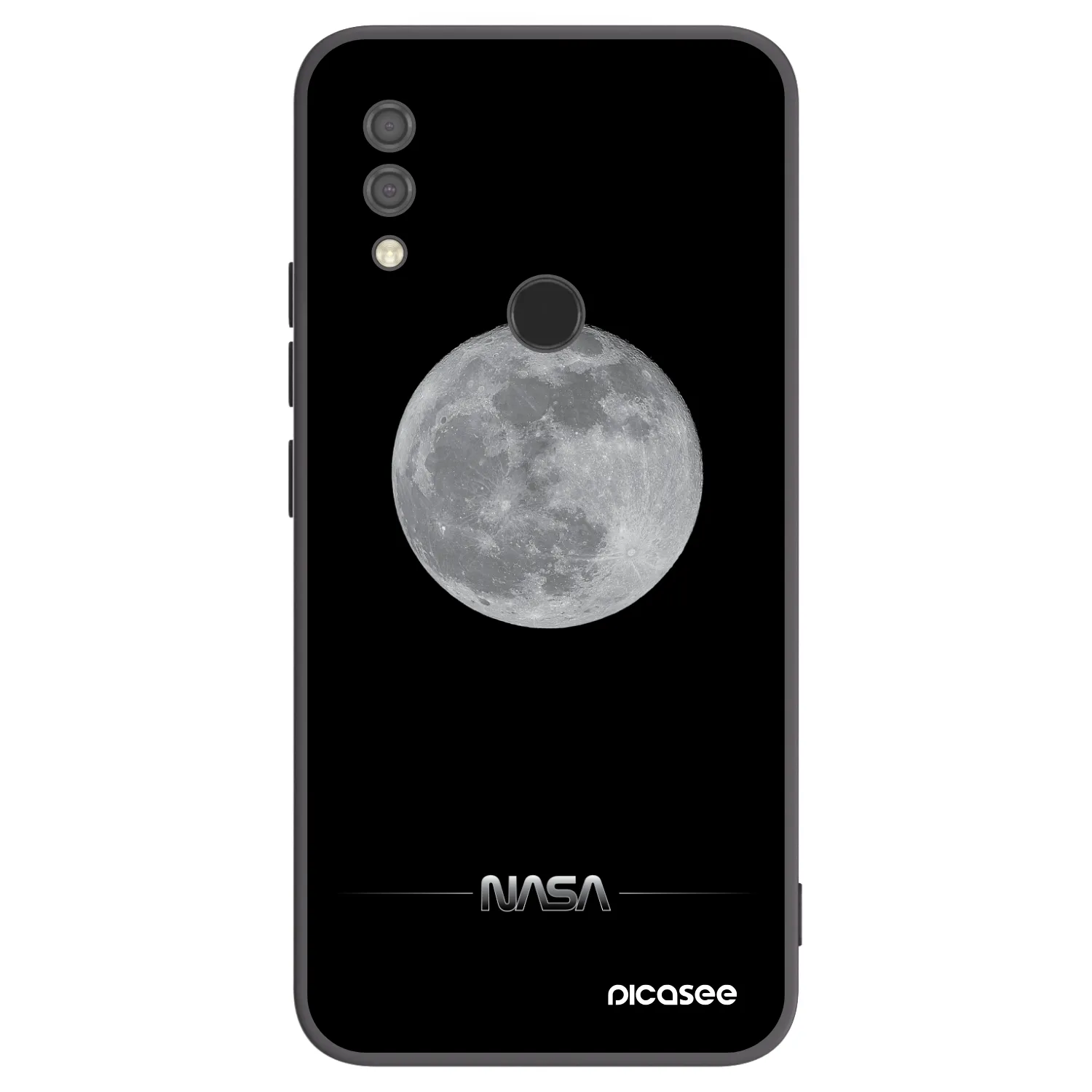 Picasee Μαύρη θήκη σιλικόνης για Xiaomi Redmi 7 - Moon Minimal