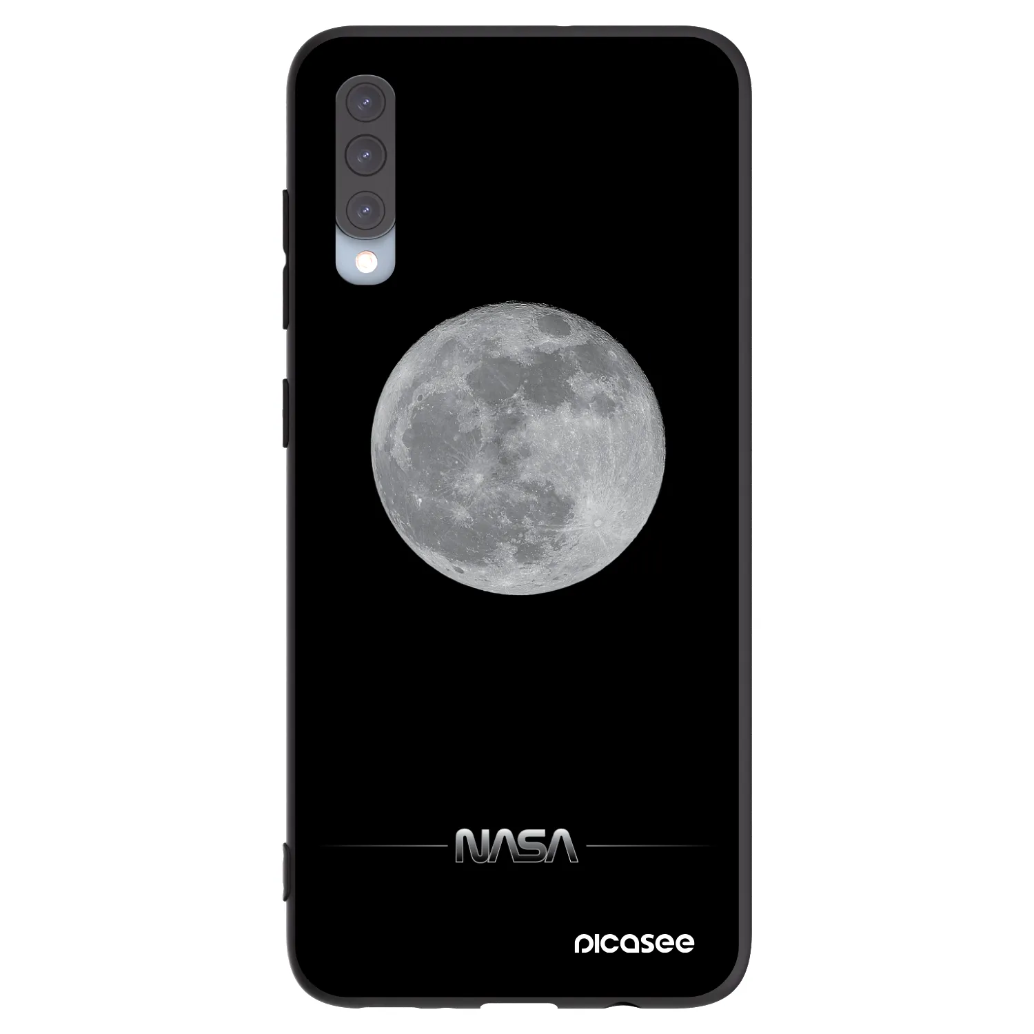 Picasee Μαύρη θήκη σιλικόνης για Samsung Galaxy A70 A705F - Moon Minimal