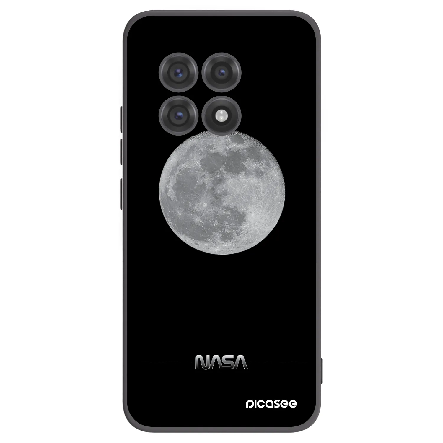 Picasee Μαύρη θήκη σιλικόνης για OnePlus 13R 5G - Moon Minimal