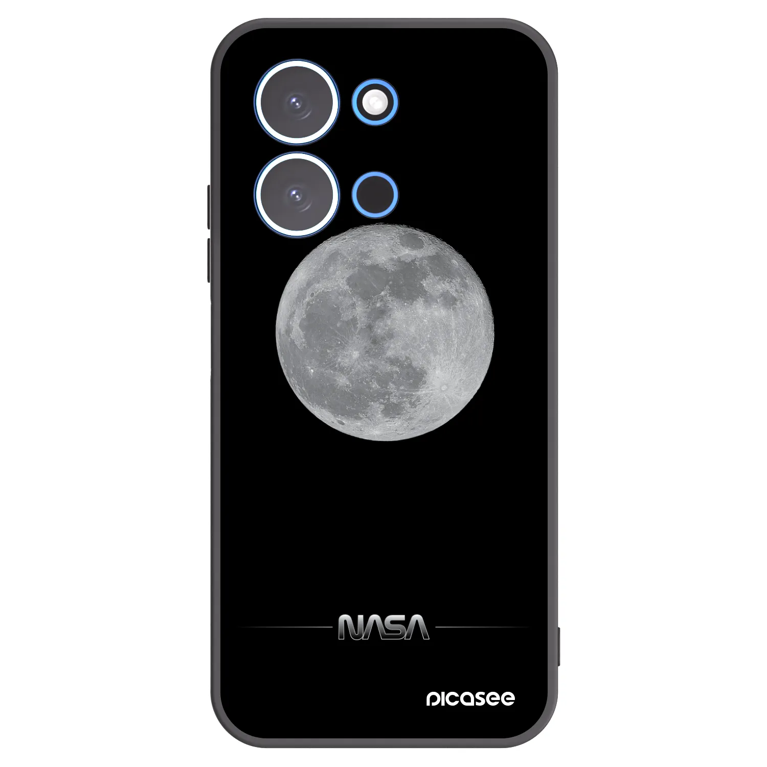 Picasee Μαύρη θήκη σιλικόνης για Xiaomi Redmi 15C 4G - Moon Minimal