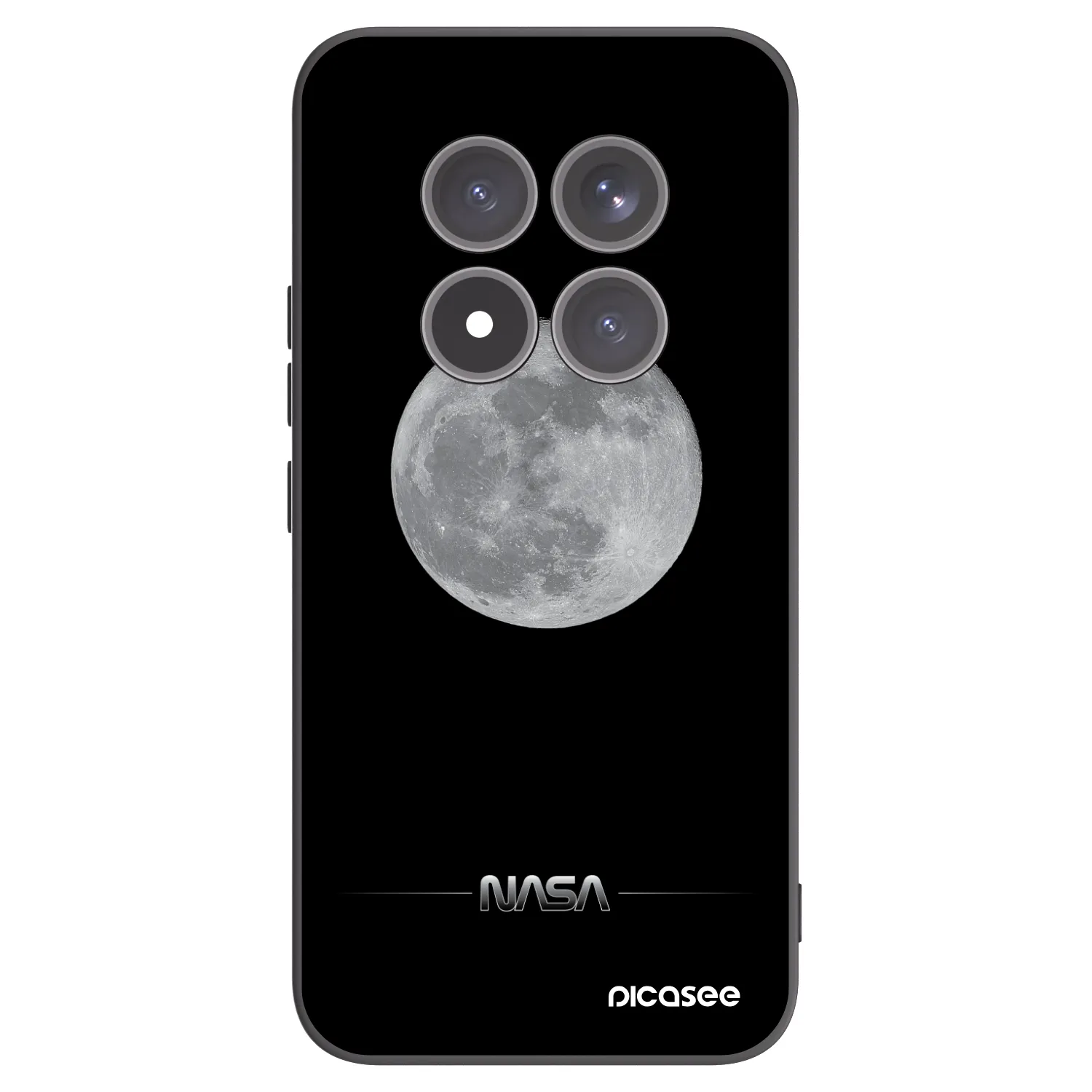 Picasee Μαύρη θήκη σιλικόνης για Xiaomi Redmi Note 15 Pro+ - Moon Minimal