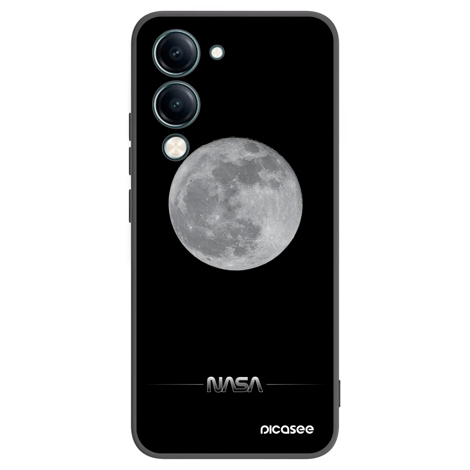 Picasee Μαύρη θήκη σιλικόνης για Vivo Y29s 5G - Moon Minimal