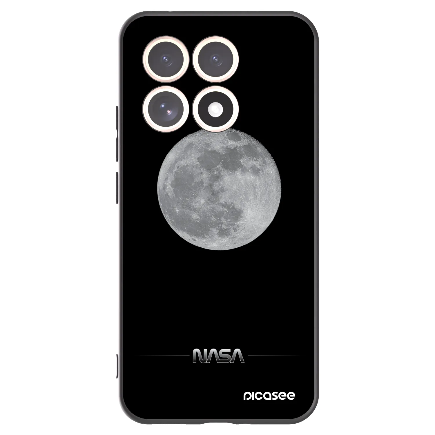 Picasee Μαύρη θήκη σιλικόνης για Xiaomi 15T - Moon Minimal