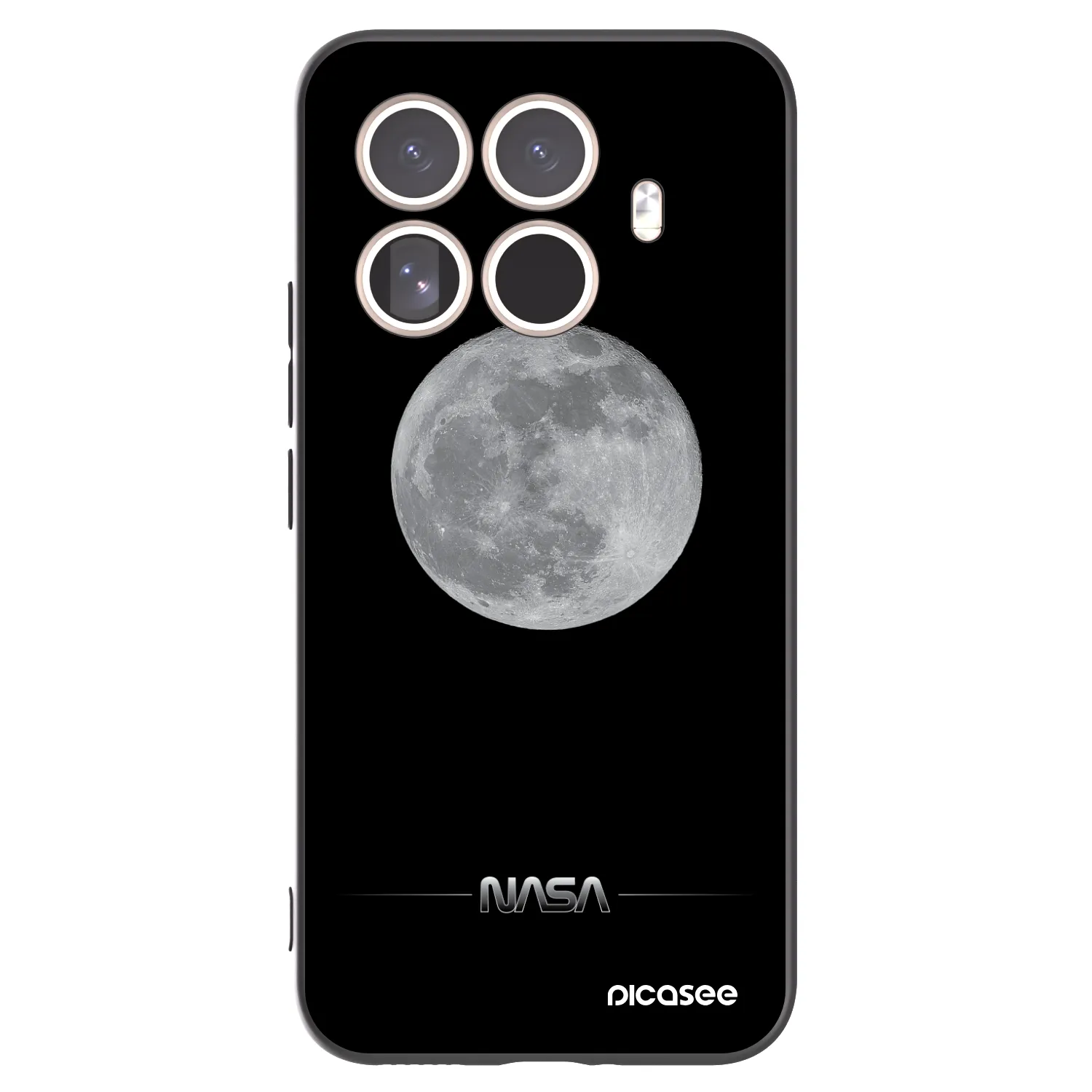 Picasee Μαύρη θήκη σιλικόνης για Xiaomi 15T Pro - Moon Minimal