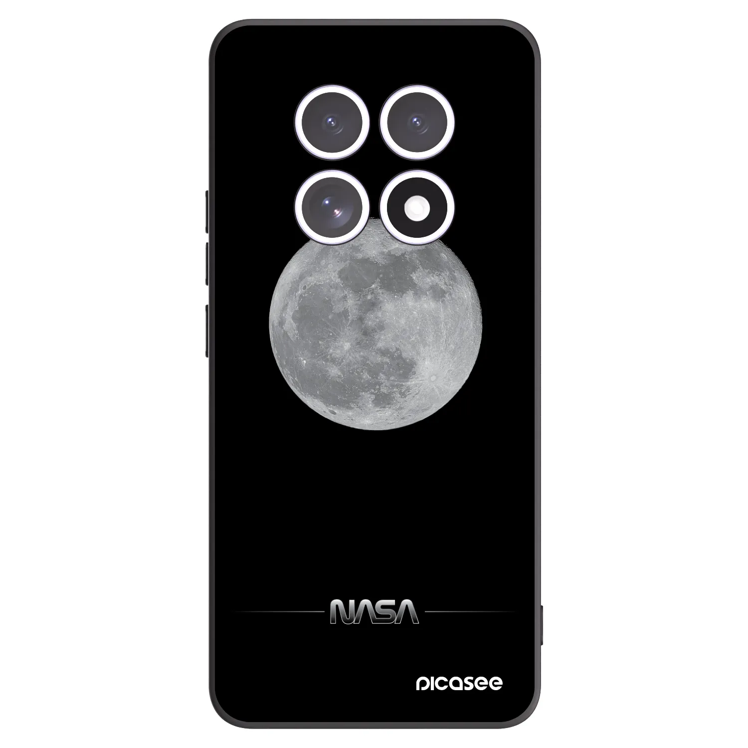 Picasee Μαύρη θήκη σιλικόνης για Xiaomi Redmi Note 15 - Moon Minimal