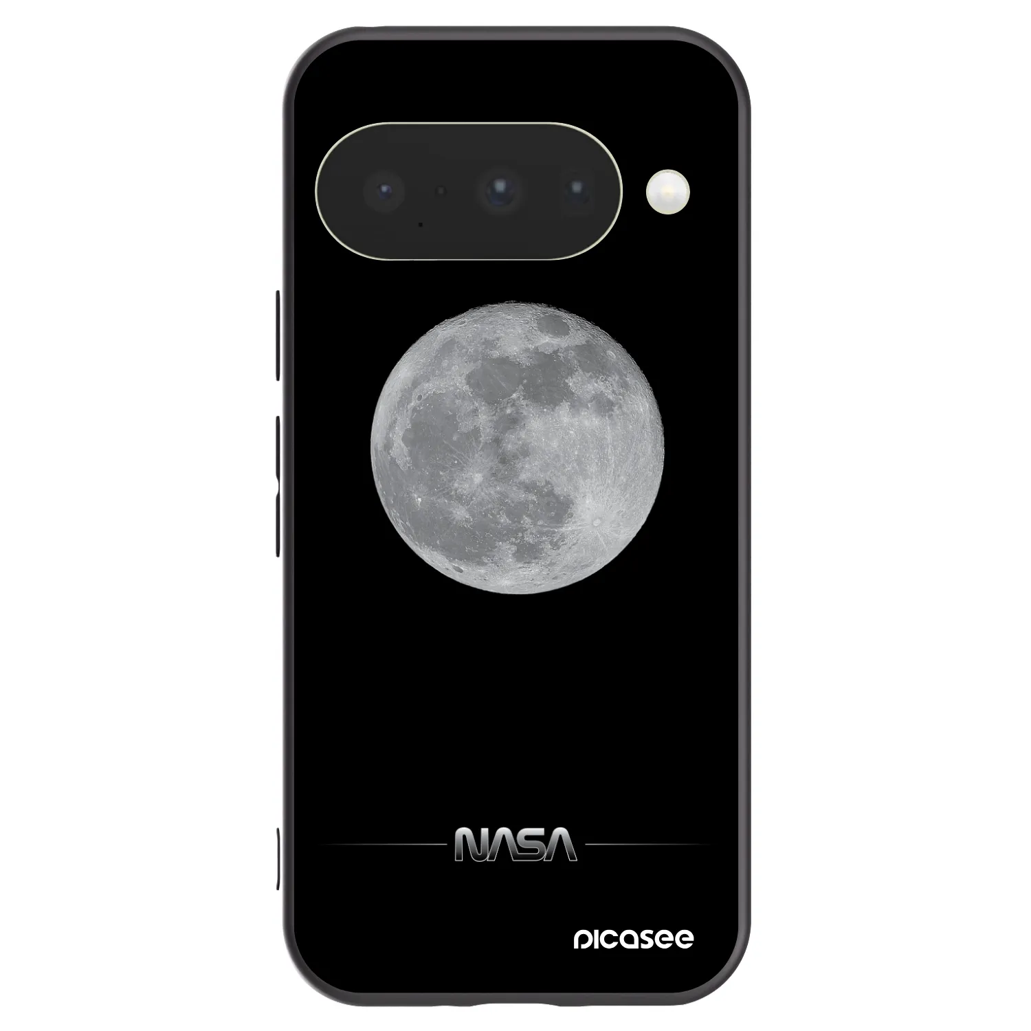Picasee Μαύρη θήκη σιλικόνης για Google Pixel 10 - Moon Minimal