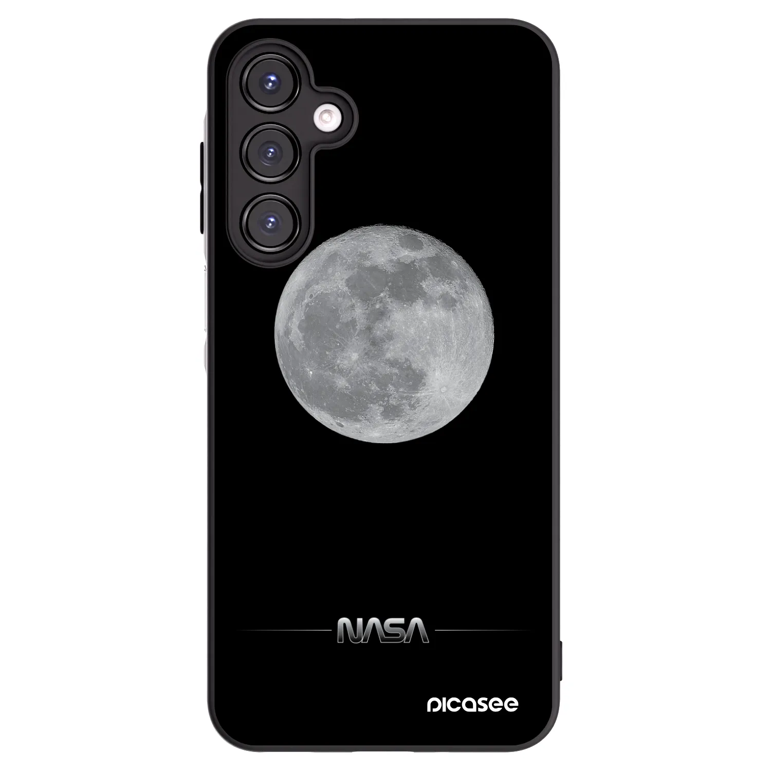 Picasee Μαύρη θήκη σιλικόνης για Samsung Galaxy A16 4G - Moon Minimal