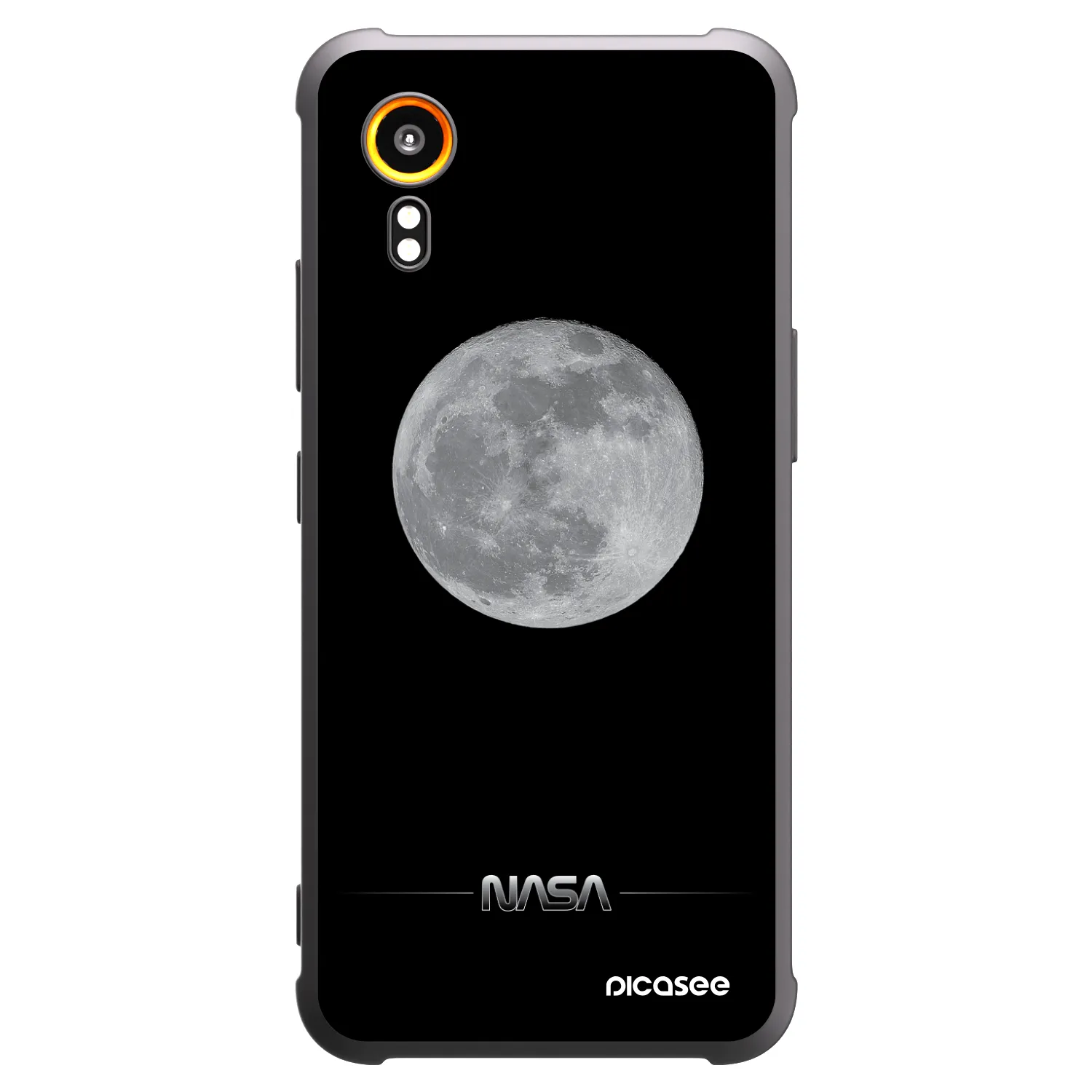 Picasee Μαύρη θήκη σιλικόνης για Samsung Galaxy Xcover 7 - Moon Minimal