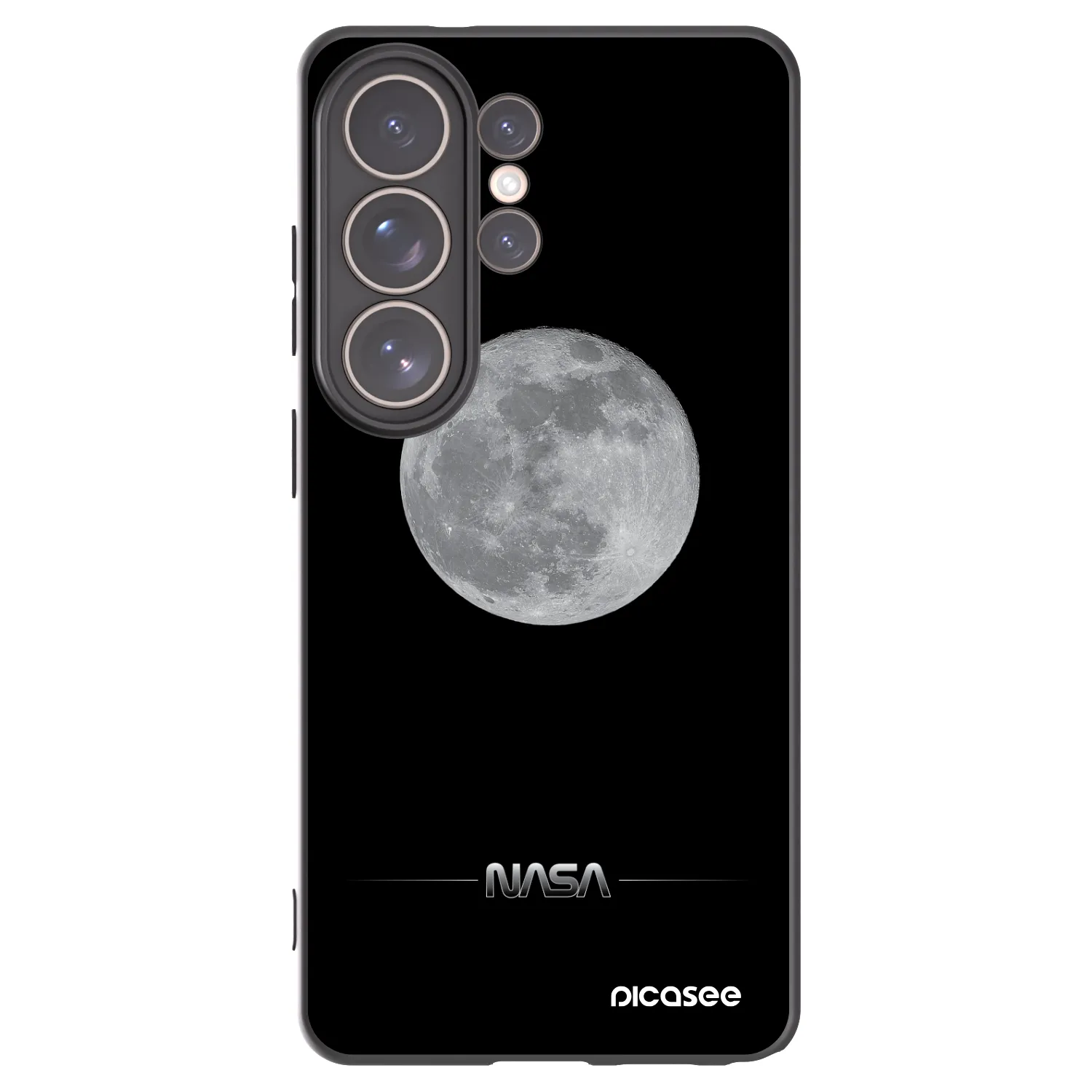 Picasee Μαύρη θήκη σιλικόνης για Samsung Galaxy S26 Ultra - Moon Minimal